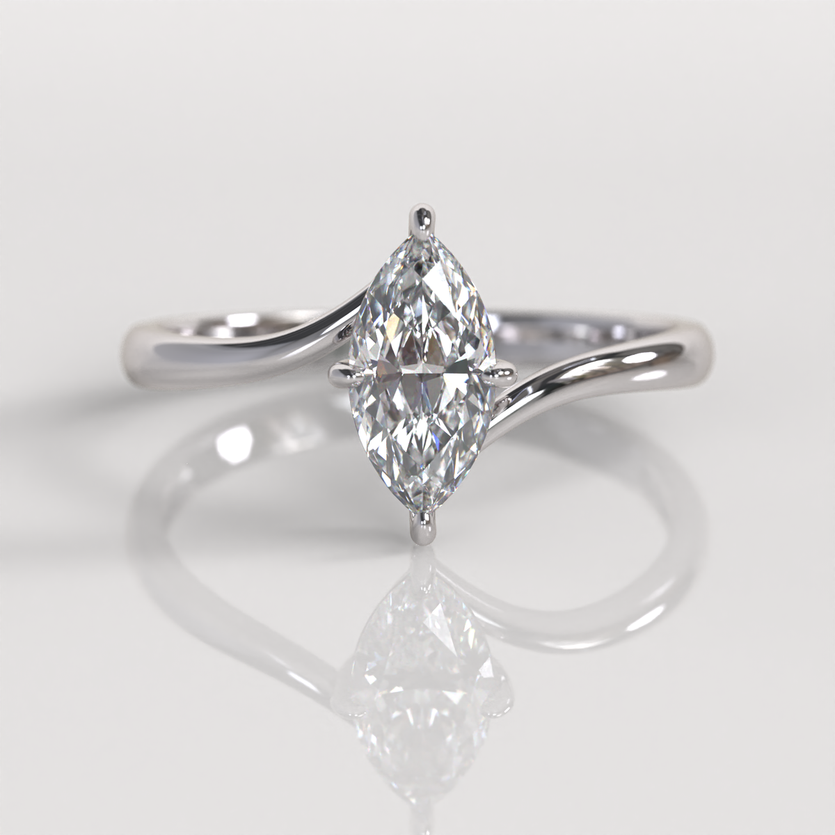 Anillo de Compromiso Milla - Oro Blanco 18K