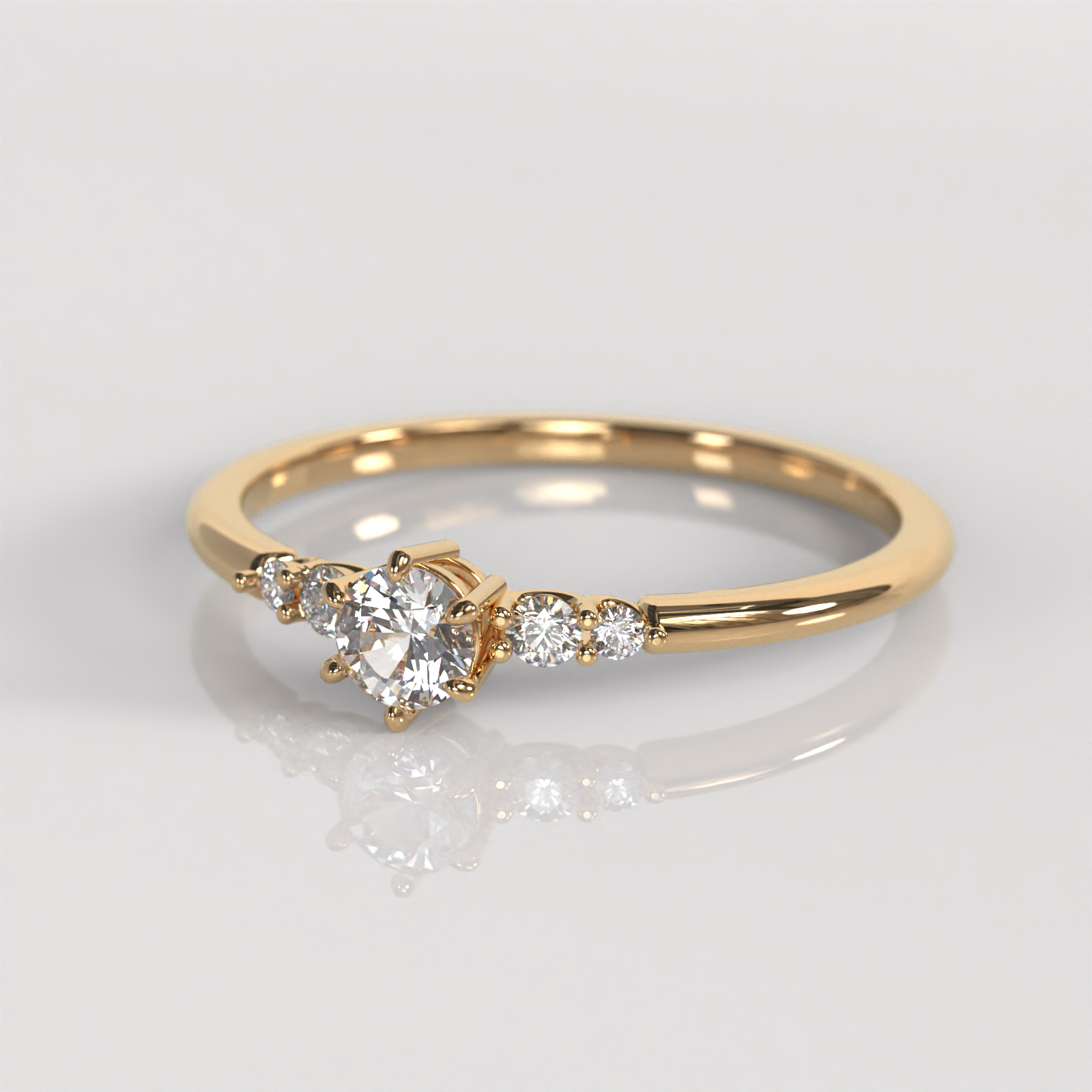 Anillo de Compromiso Irina - Oro Rosado 18K