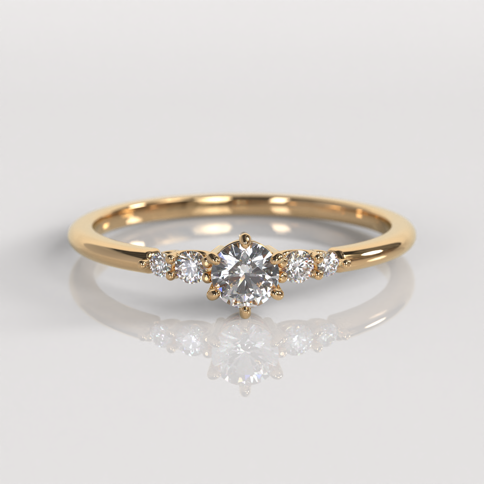 Anillo de Compromiso Irina - Oro Rosado 18K