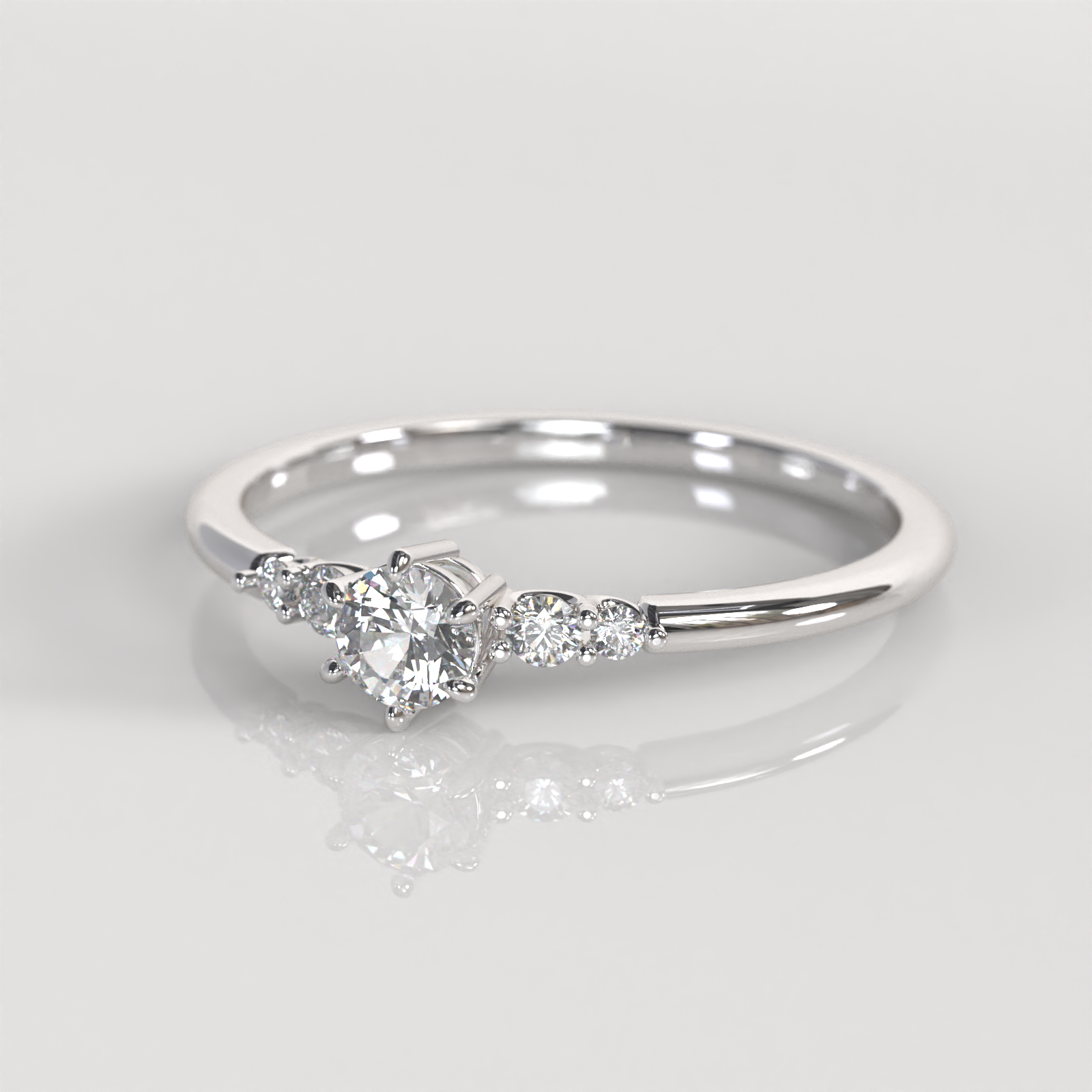 Anillo de Compromiso Irina - Plata