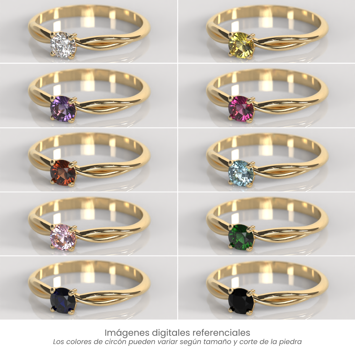Anillo de Compromiso Maevis - Oro Amarillo 18K
