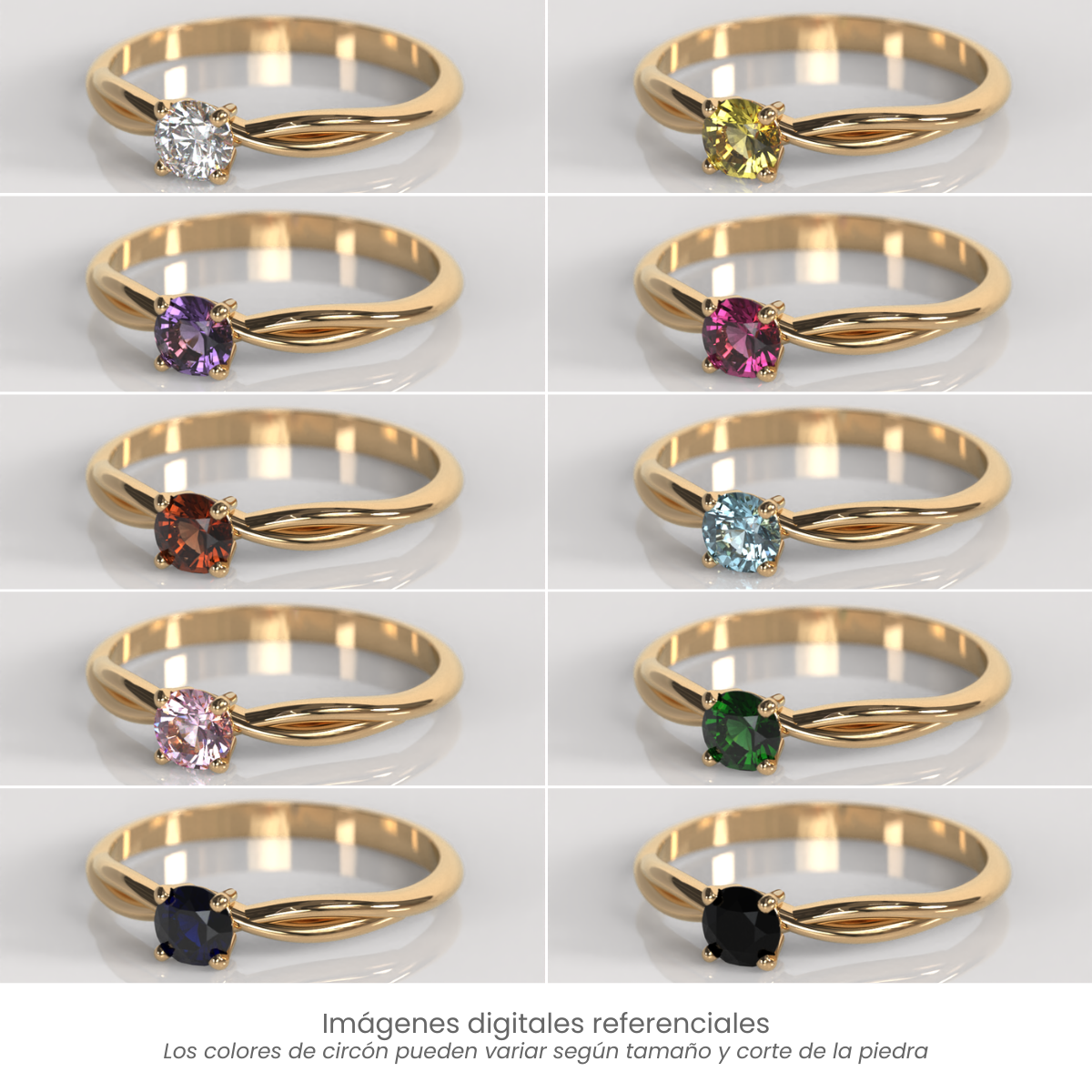 Anillo de Compromiso Maevis - Oro Rosado 18K