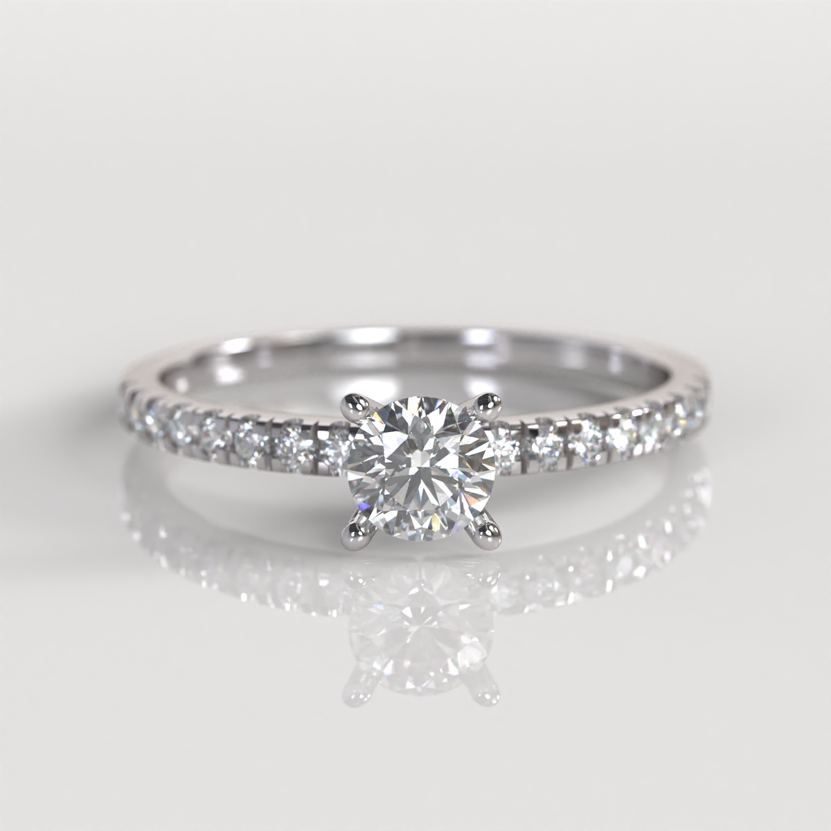 Anillo de Compromiso Nicole - Oro Blanco 18K