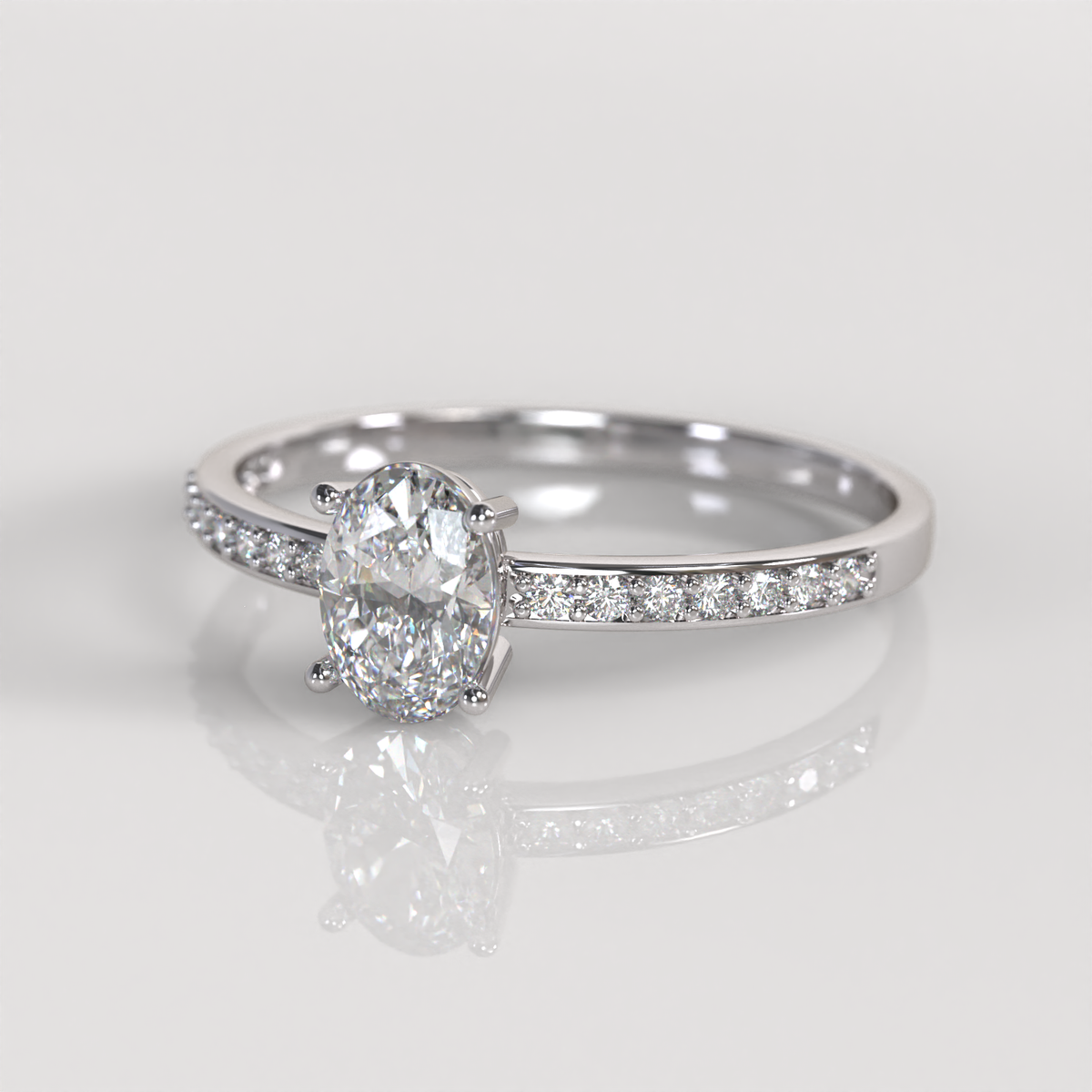 Anillo de Compromiso Bárbara - Oro Blanco 18K