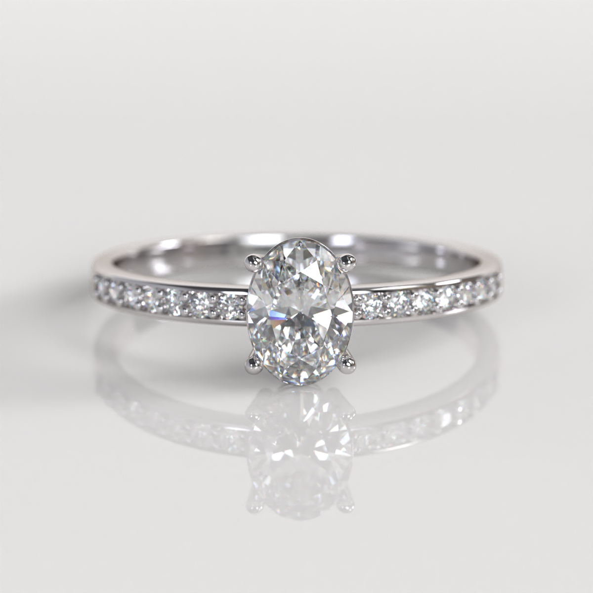 Anillo de Compromiso Bárbara - Oro Blanco 18K