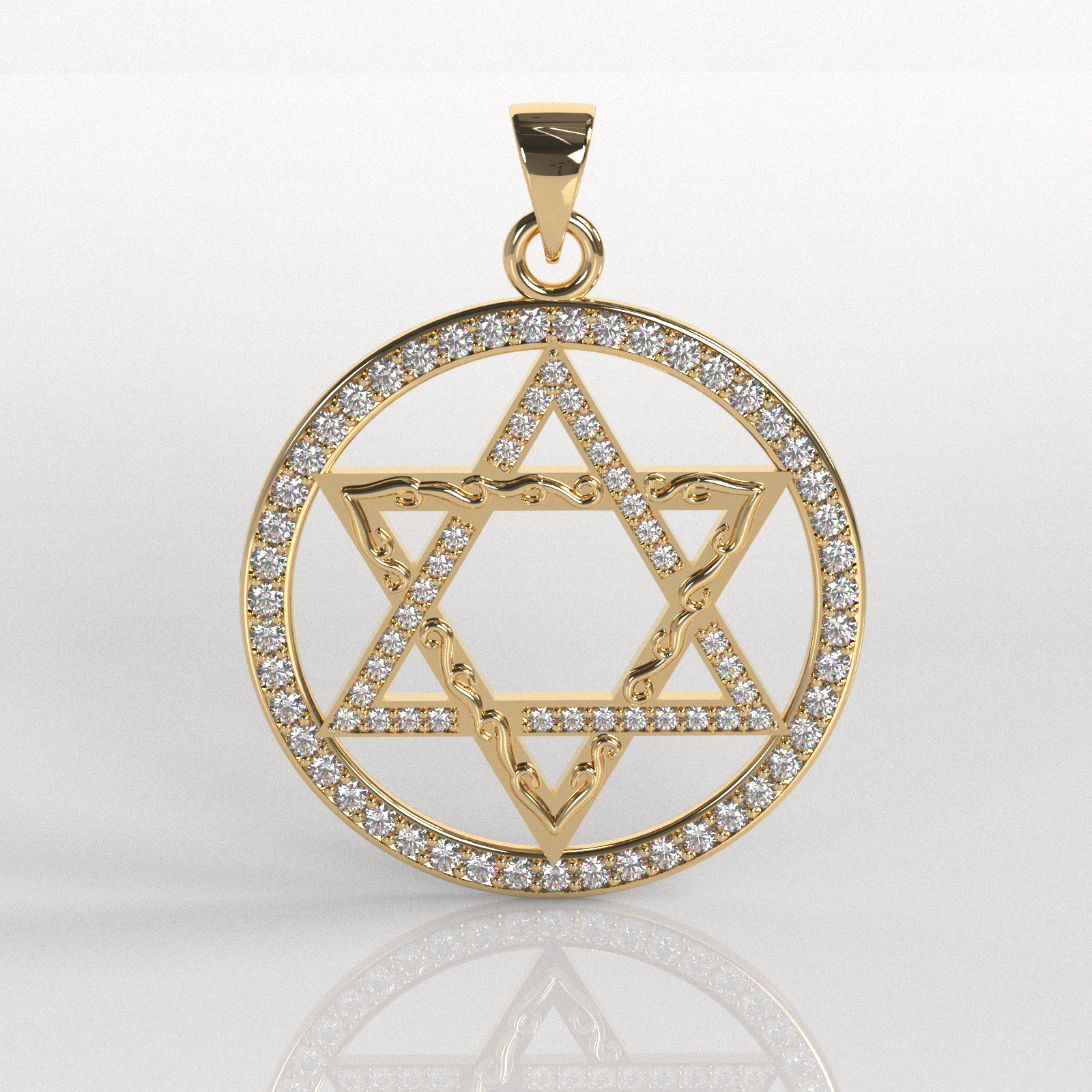 Colgante Estrella de David - Oro Amarillo 18K