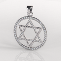 Colgante Estrella de David - Oro Blanco 18K