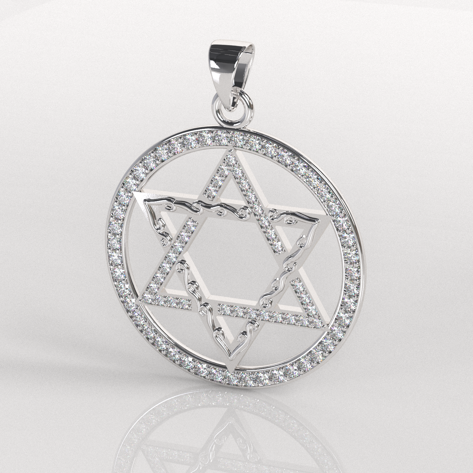 Colgante Estrella de David - Plata