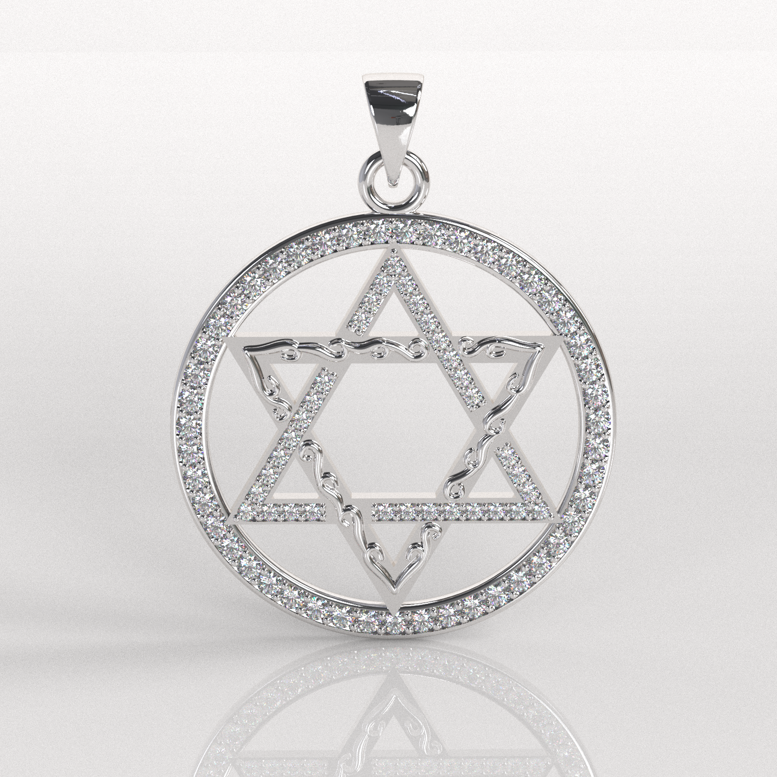 Colgante Estrella de David - Plata