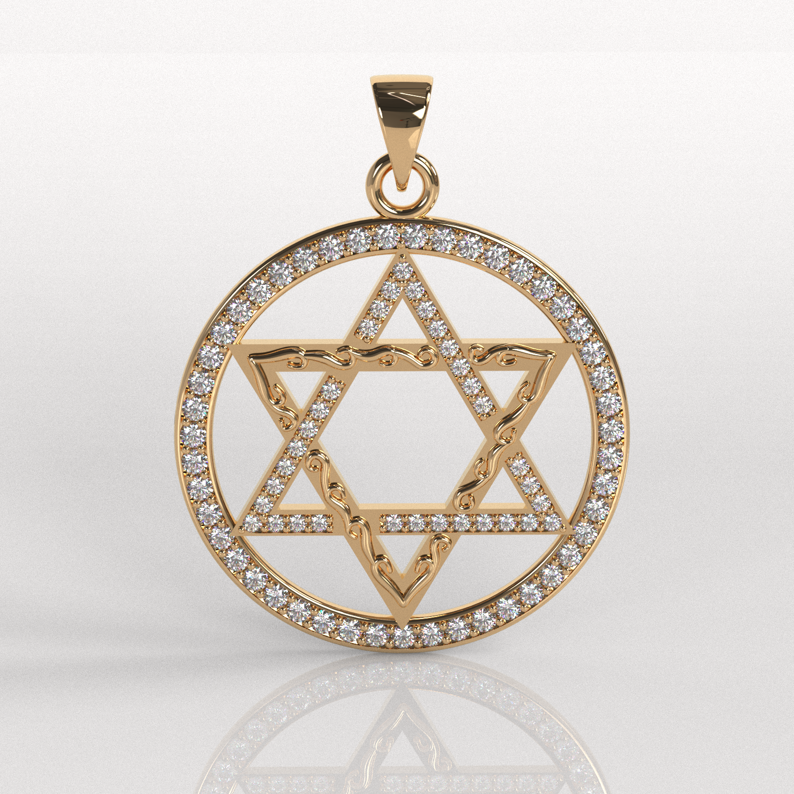 Colgante Estrella de David - Oro Rosado 18K