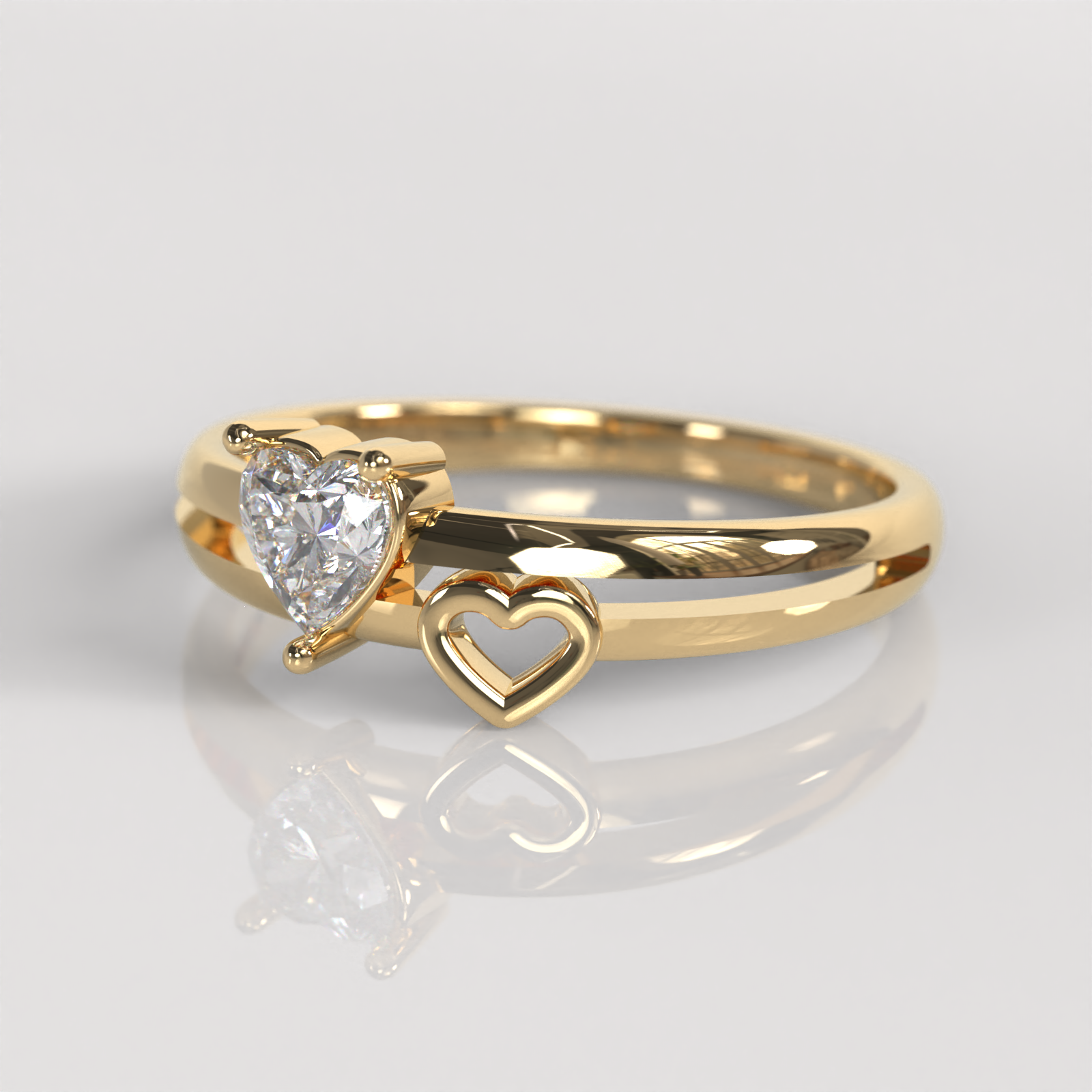 Anillo de Compromiso Diane - Oro Amarillo 18K