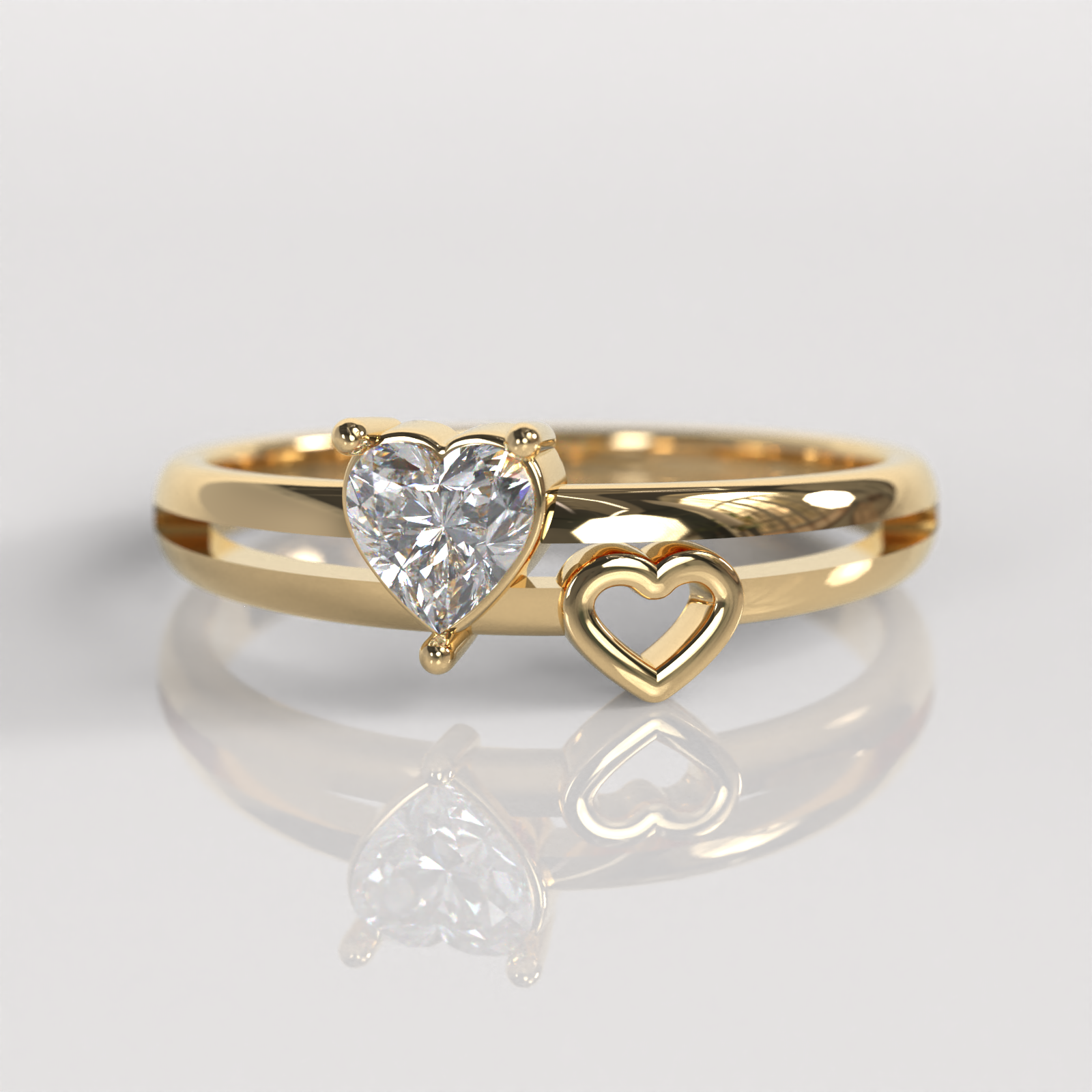 Anillo de Compromiso Diane - Oro Amarillo 18K