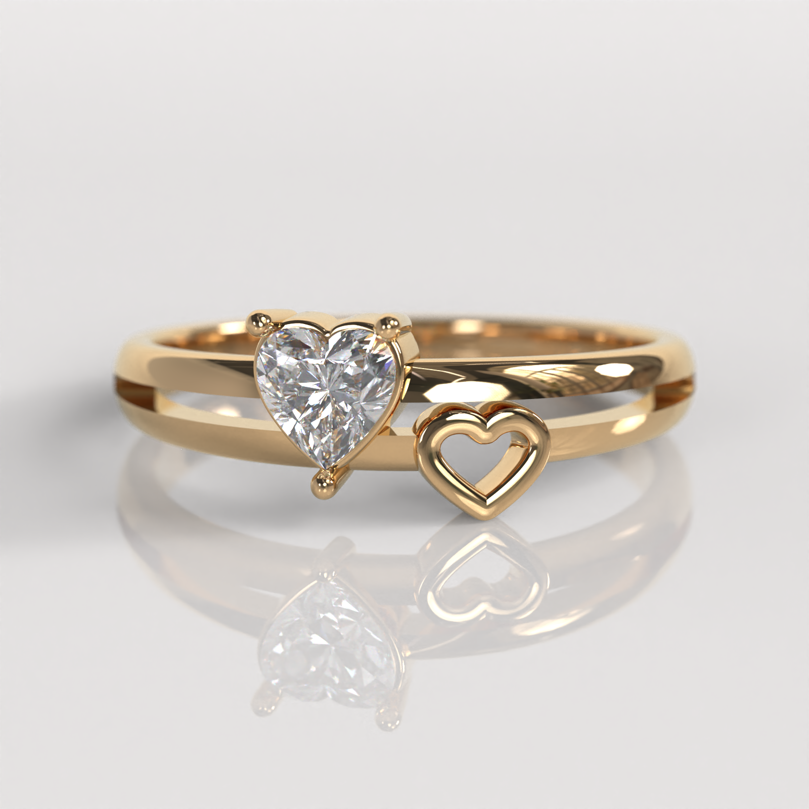 Anillo de Compromiso Diane - Oro Rosado 18K