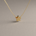 Collar de Cadena Limada con Estrella Mini | Oro Amarillo 18K