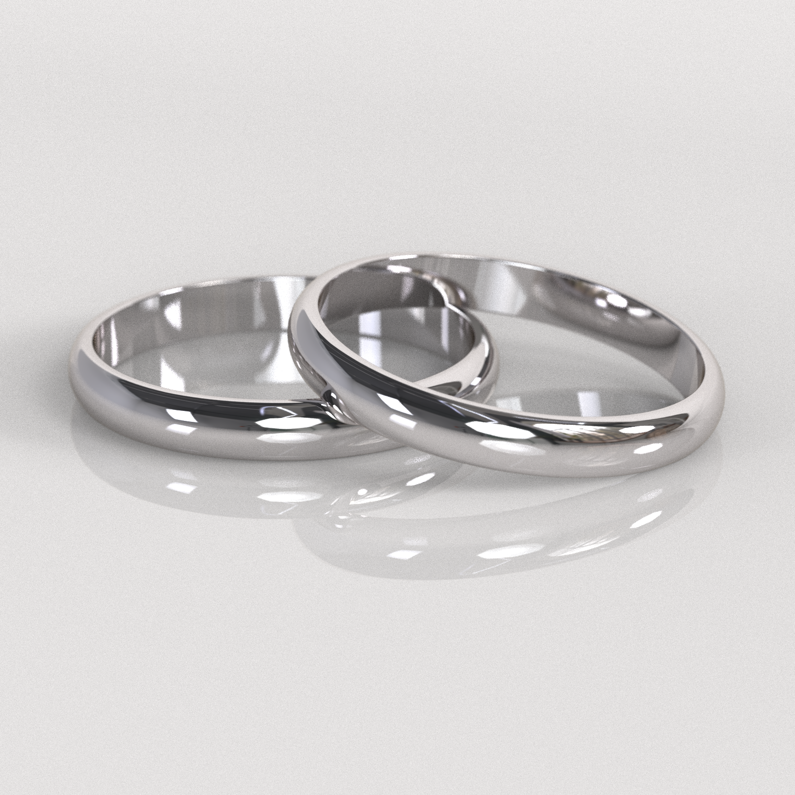 Argollas Inglesas 3mm • 6g - Oro Blanco 18K