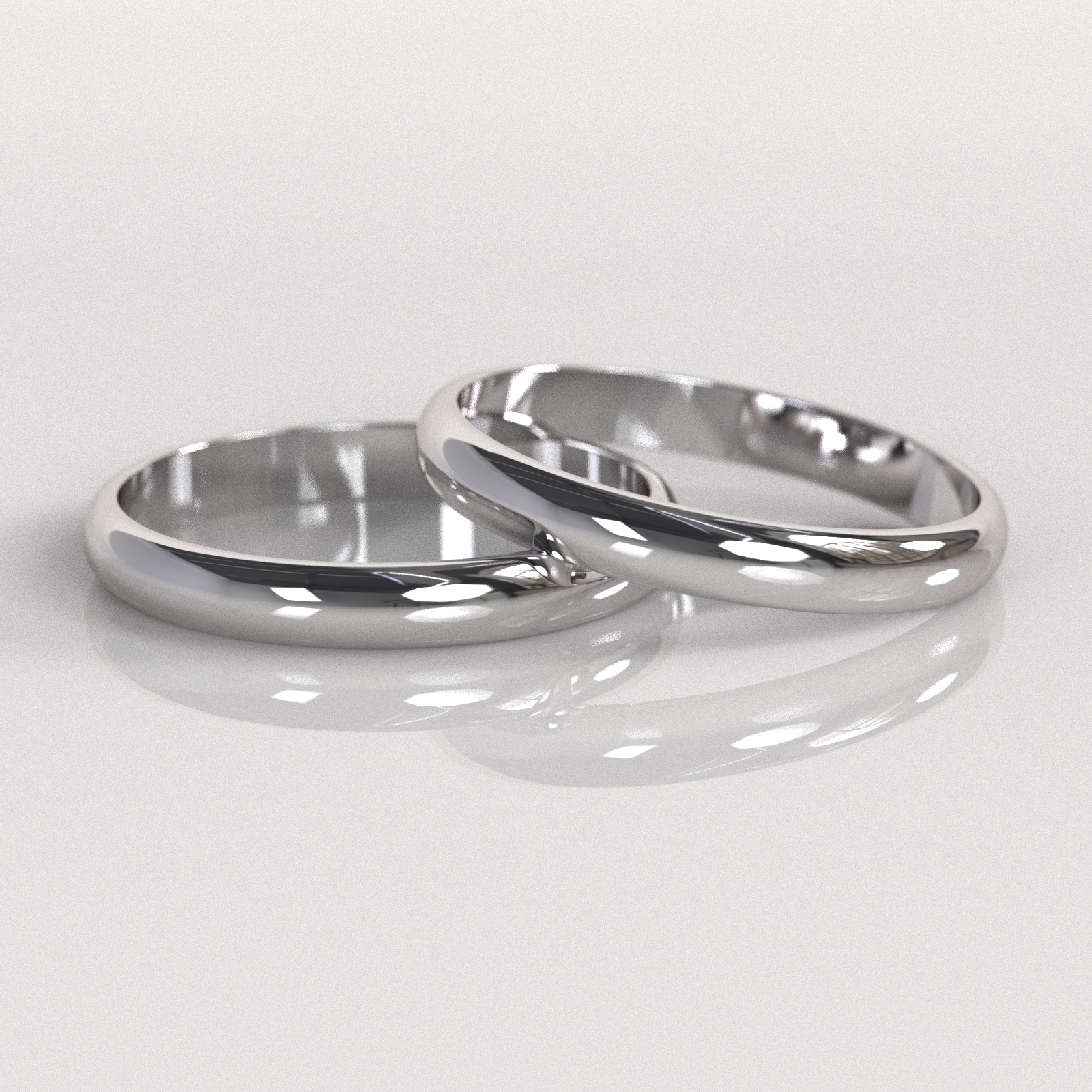Argollas Inglesas 3mm • 6g - Oro Blanco 18K