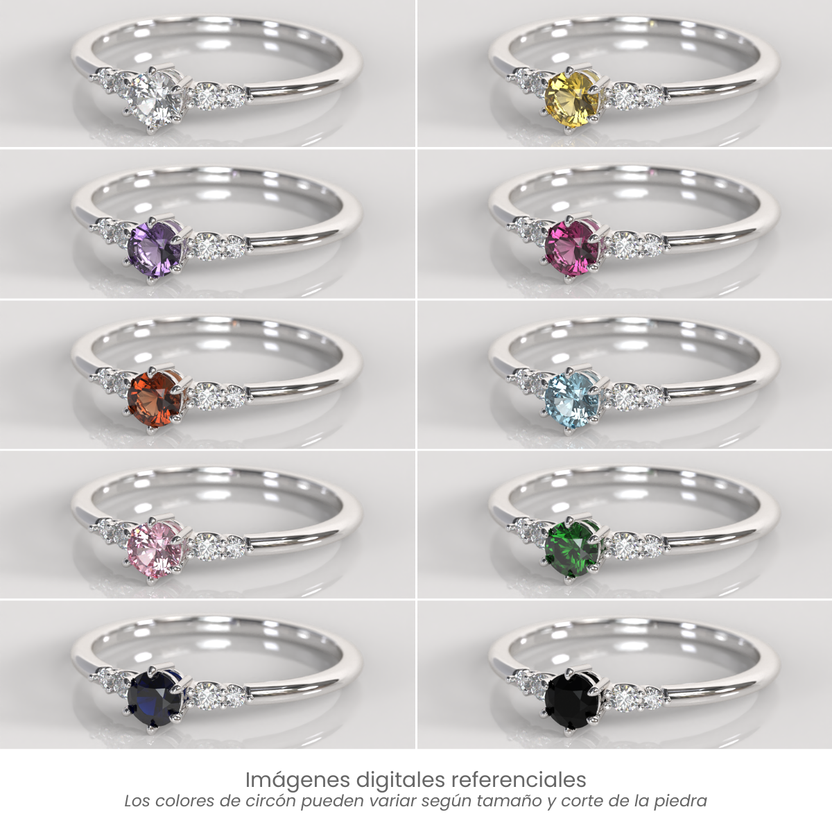 Anillo de Compromiso Irina - Plata