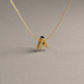 Collar de Cadena Limada con Letra Mini Personalizable | Oro Amarillo 18K