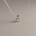 Collar de Cadena Limada con Letra Mini Personalizable | Plata