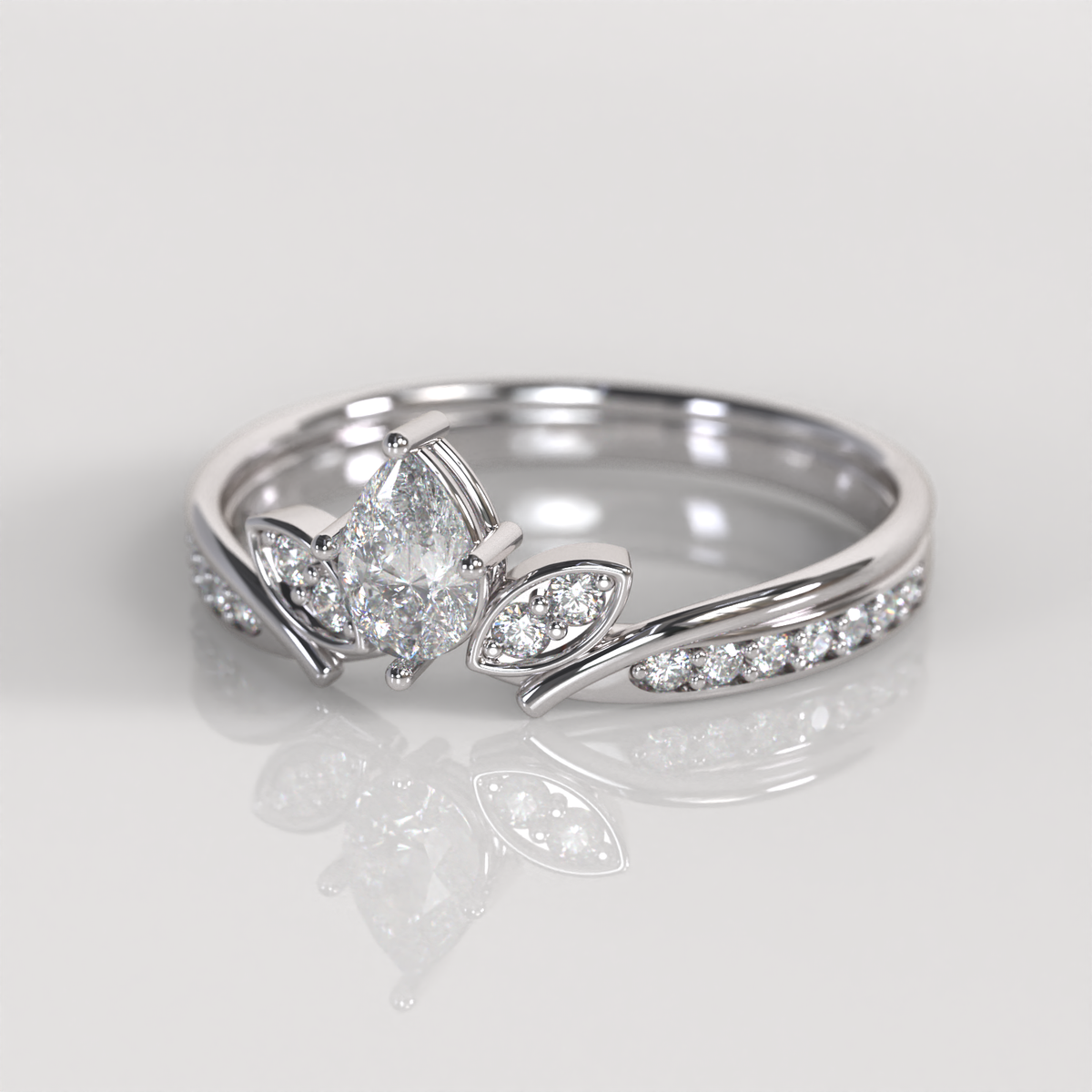 Anillo Lotto - Oro Blanco 18K