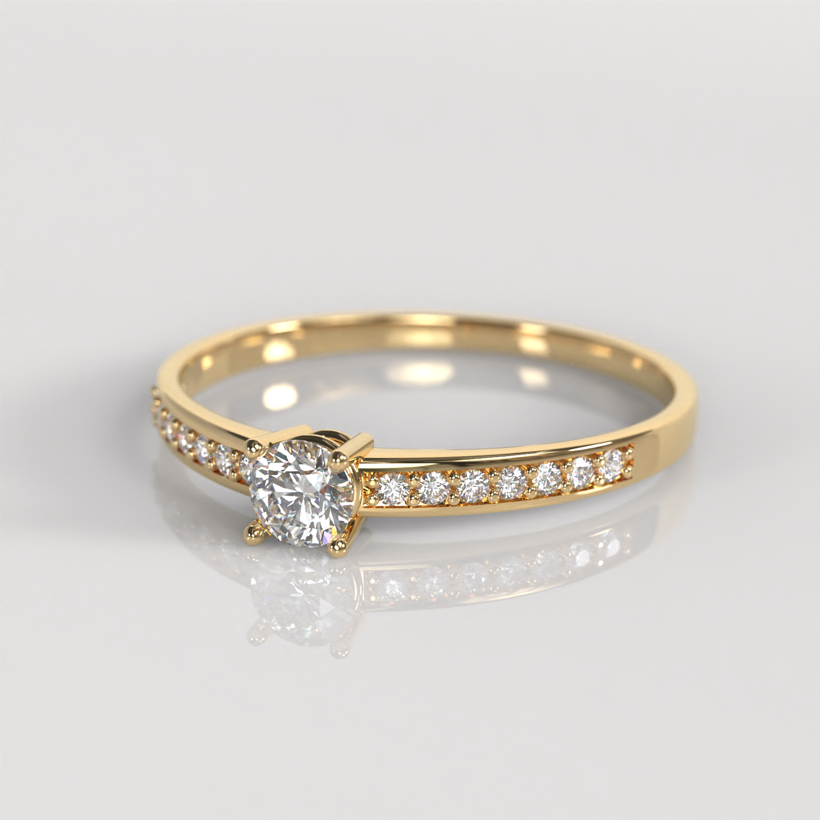 Anillo de Compromiso Lucille - Oro Amarillo 18K