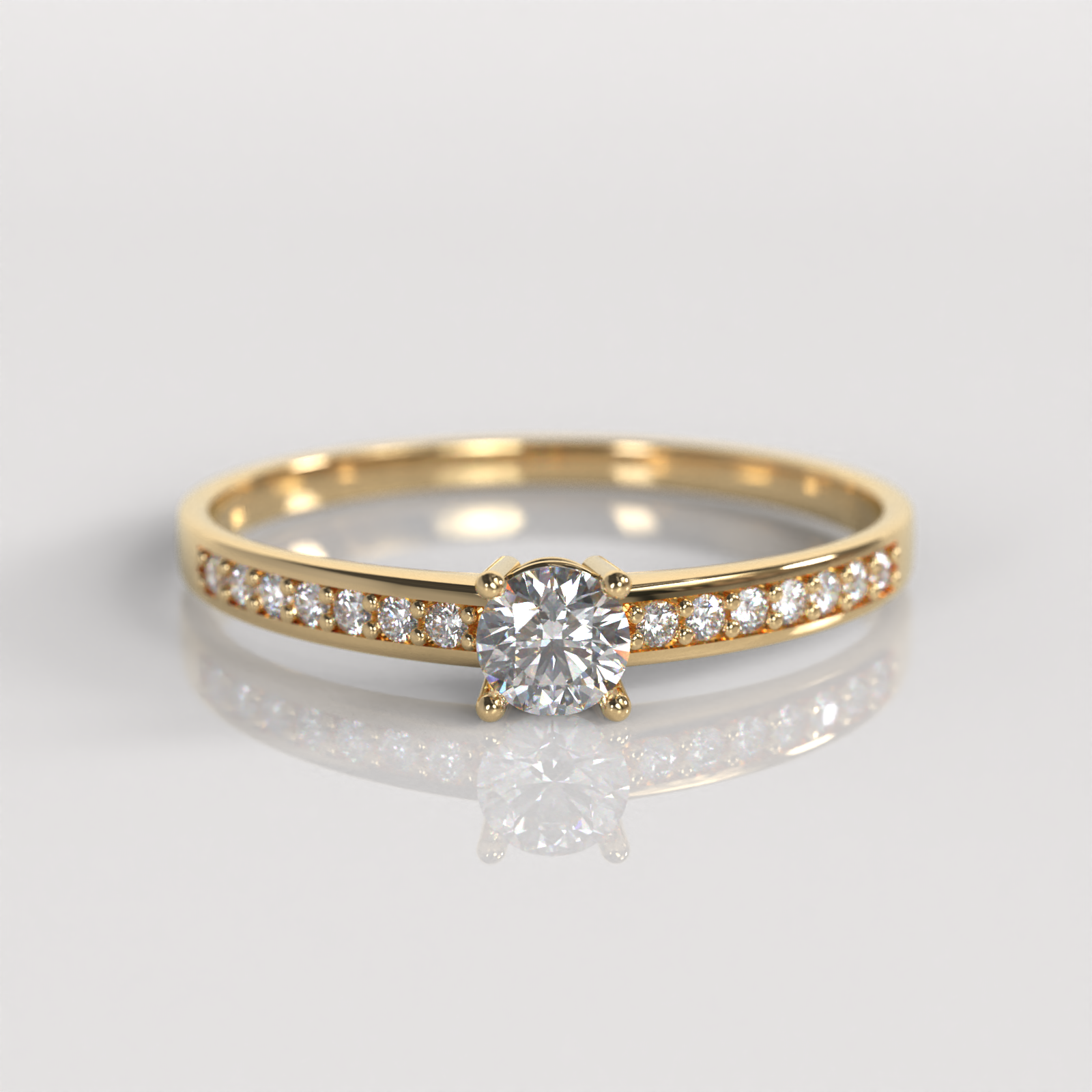 Anillo de Compromiso Lucille - Oro Amarillo 18K