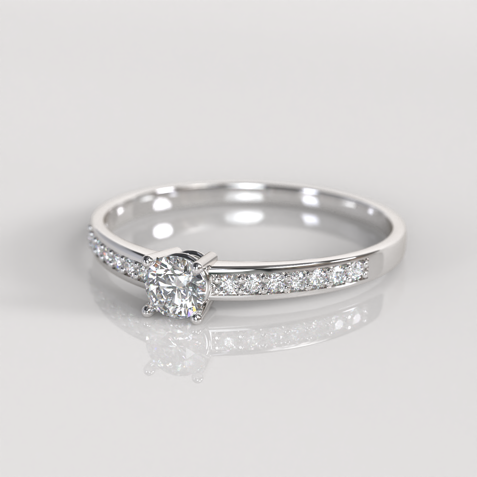 Anillo de Compromiso Lucille - Plata