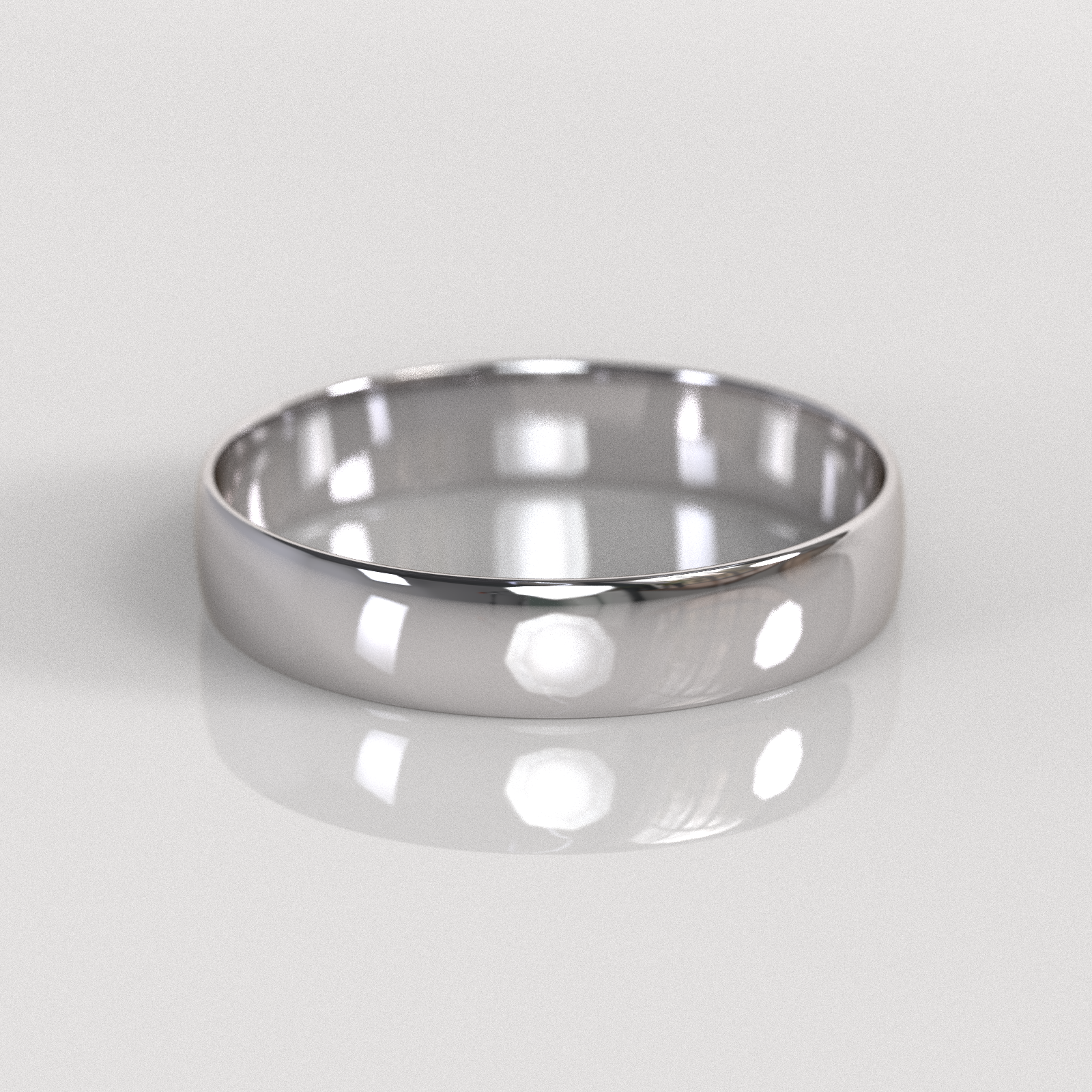 Argolla Media Caña 4mm • 2g - Oro Blanco 18K