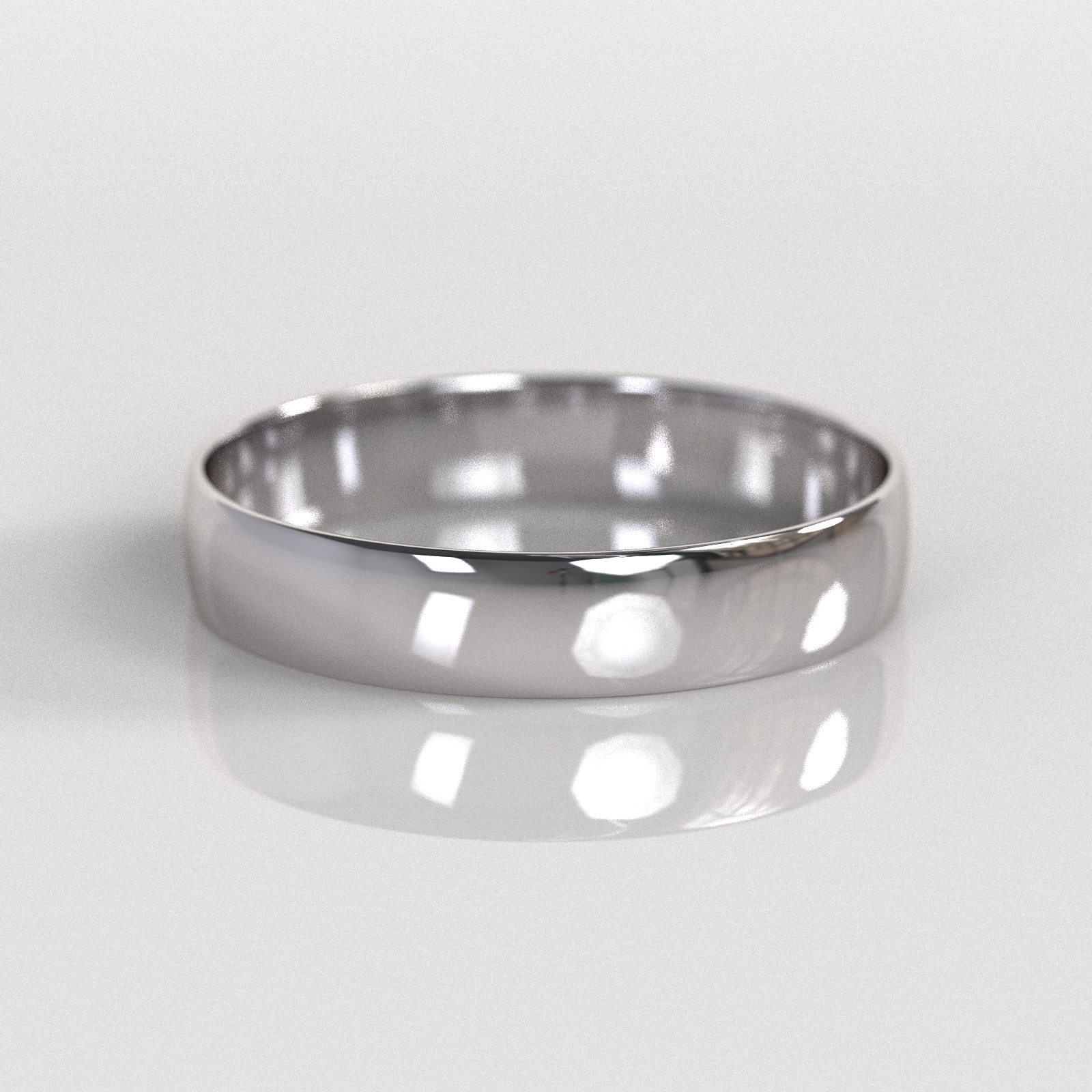 Argolla Media Caña 4mm • 2g - Oro Blanco 18K