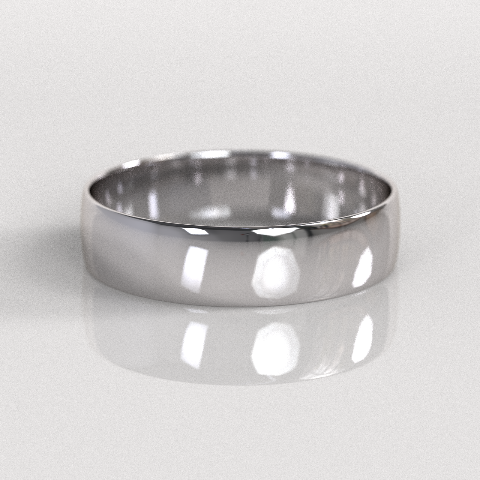 Argolla Media Caña 5mm • 2,5g - Oro Blanco 18K