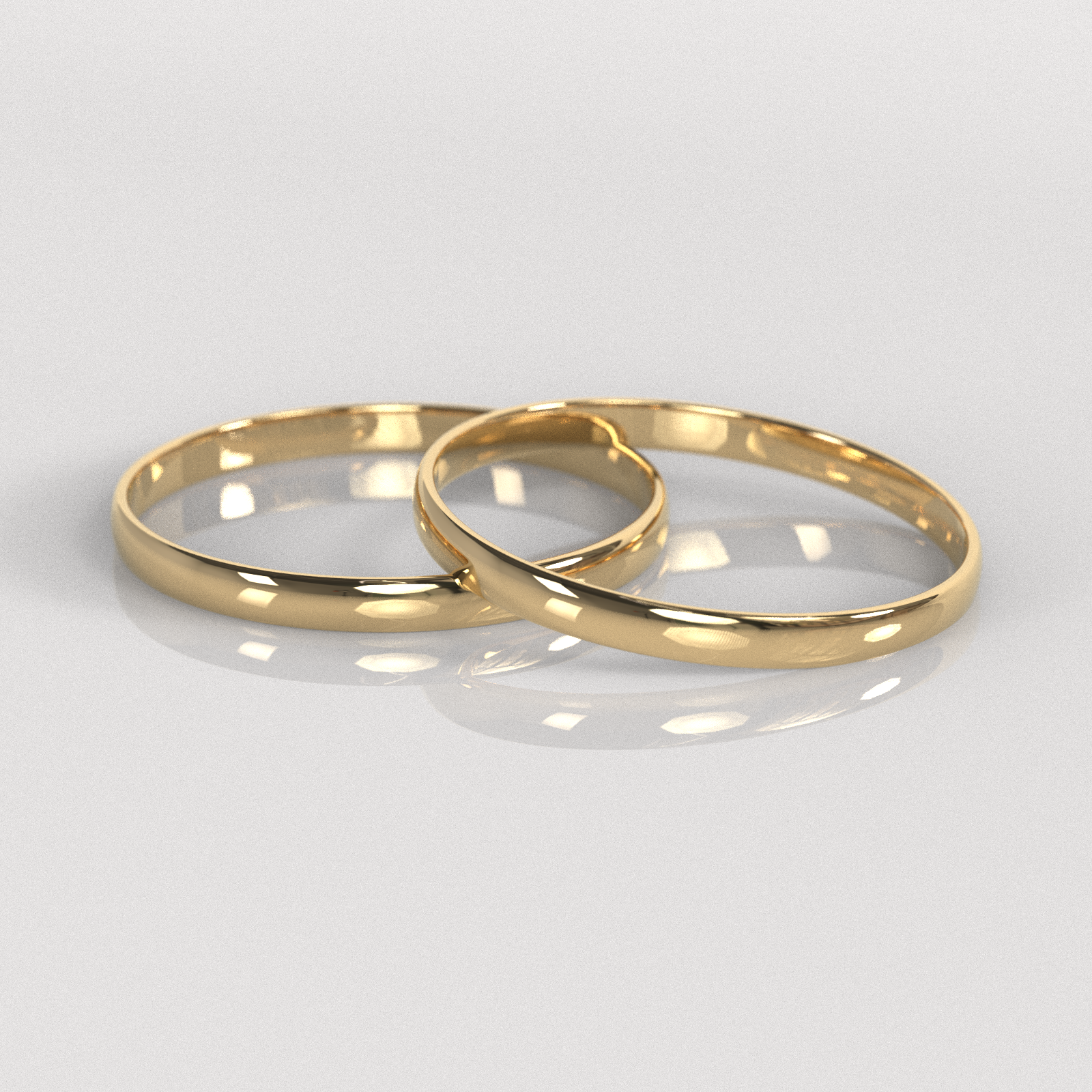 Ilusiones Media Caña 2mm • 2g - Oro Amarillo 18K