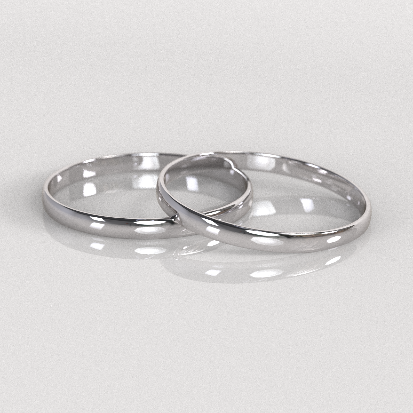 Ilusiones Media Caña 2mm • 2g - Oro Blanco 18K