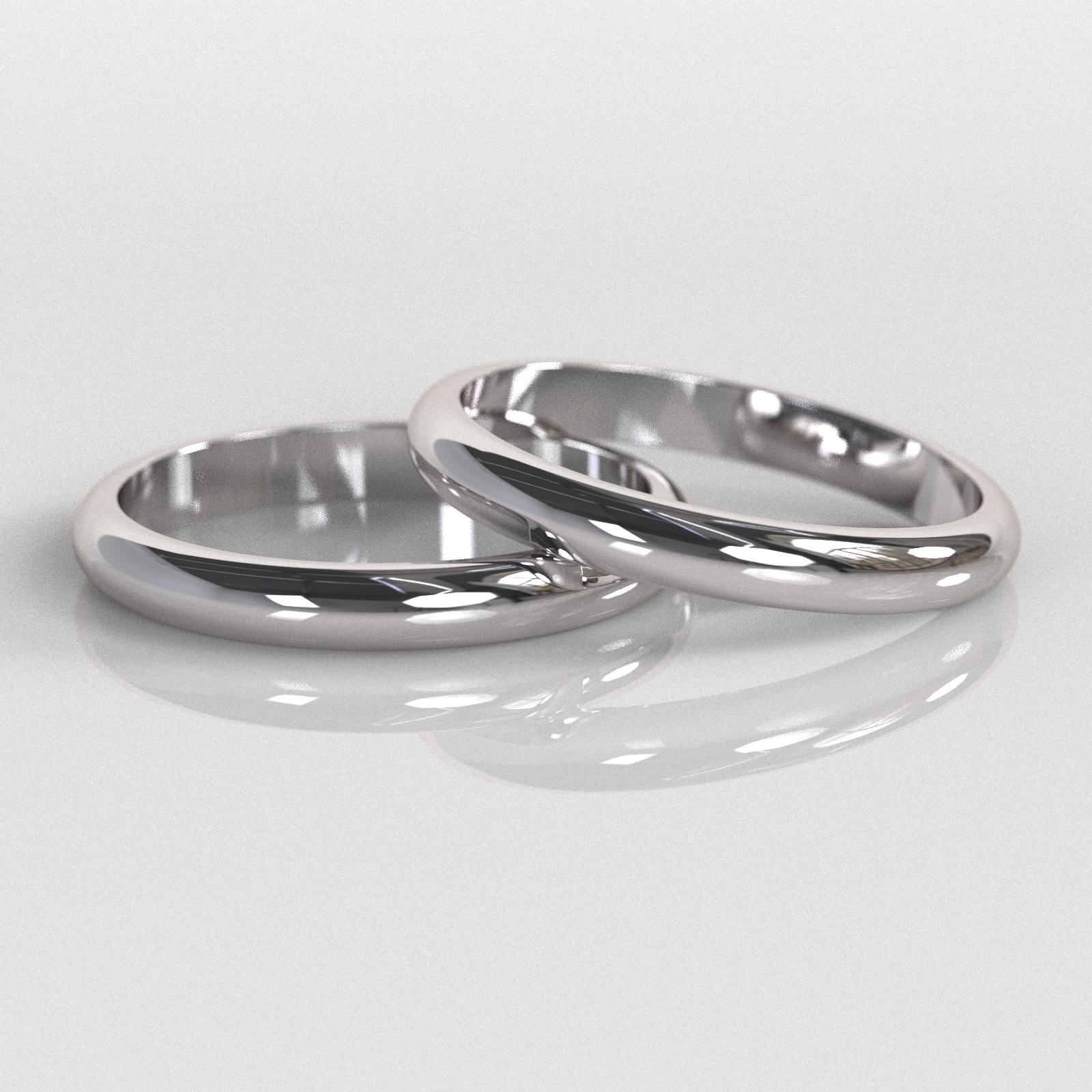 Argollas Inglesas 3mm • 8g - Oro Blanco 18K