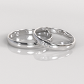Argollas Inglesas Triple Circón 3mm • 6g - Plata