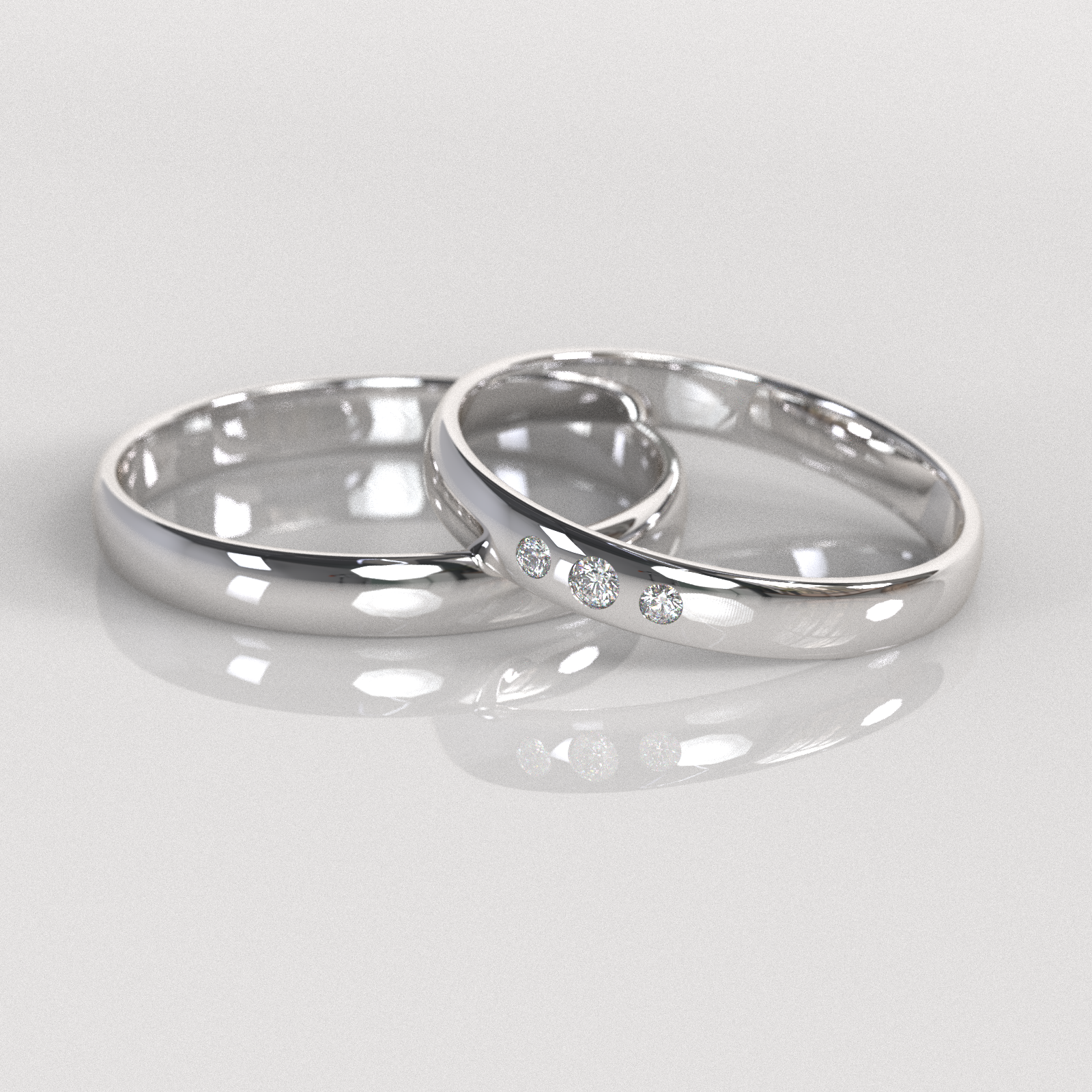 Argollas Inglesas Triple Circón 3mm • 6g - Plata