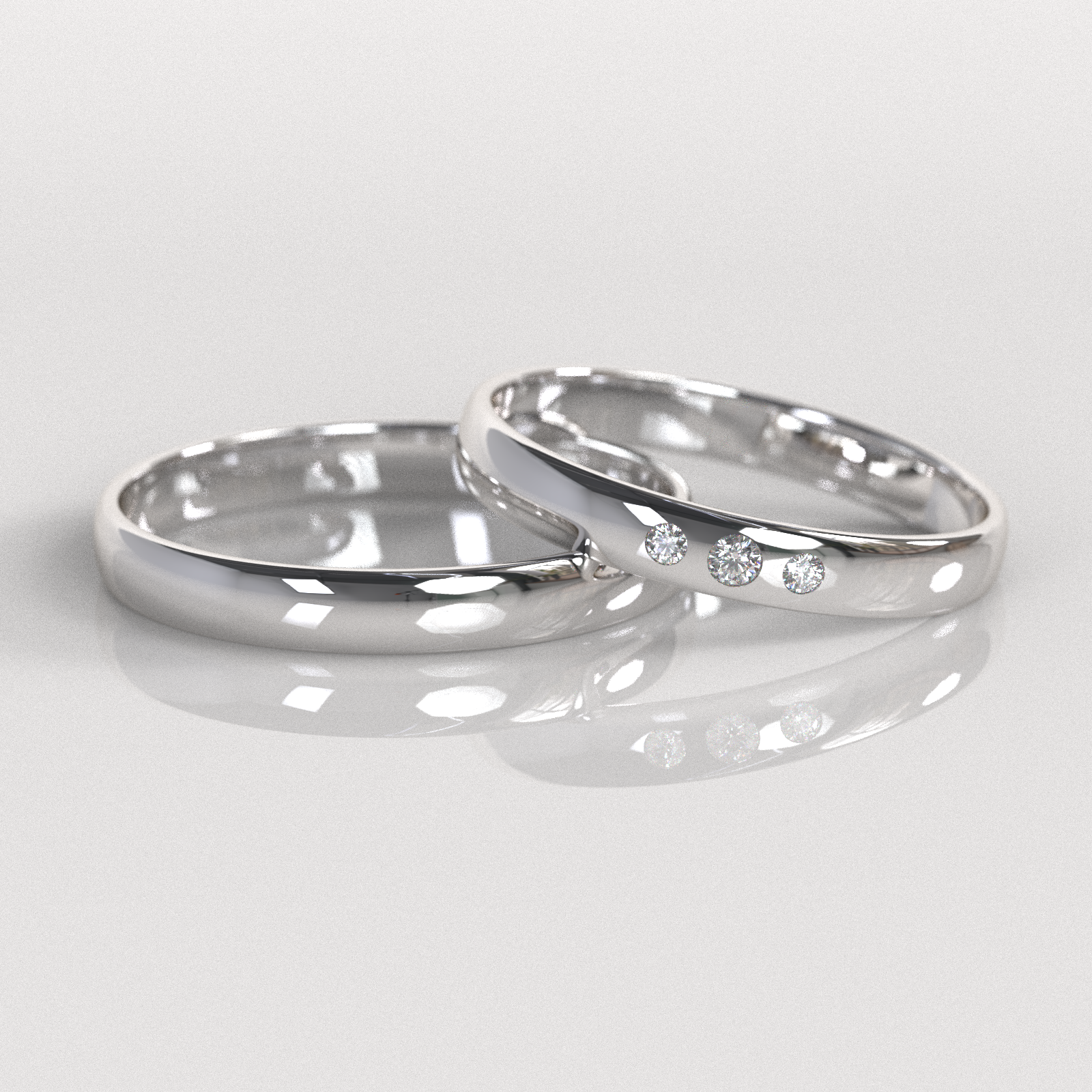 Argollas Inglesas Triple Circón 3mm • 6g - Plata