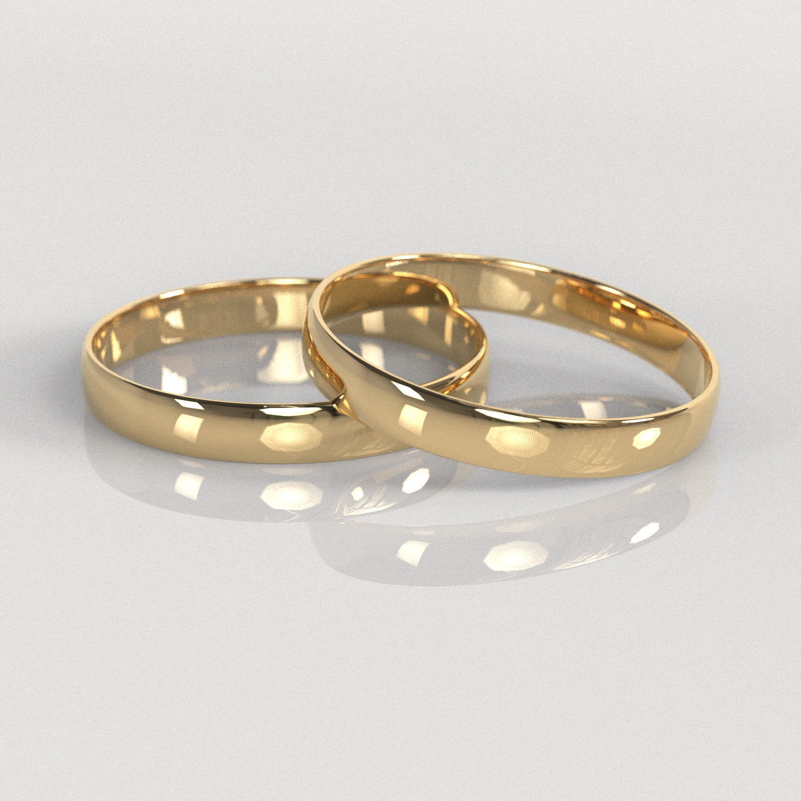 Argollas Media Caña 3mm • 3g - Oro Amarillo 18K