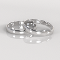 Argollas Media Caña 3mm • 3g - Plata
