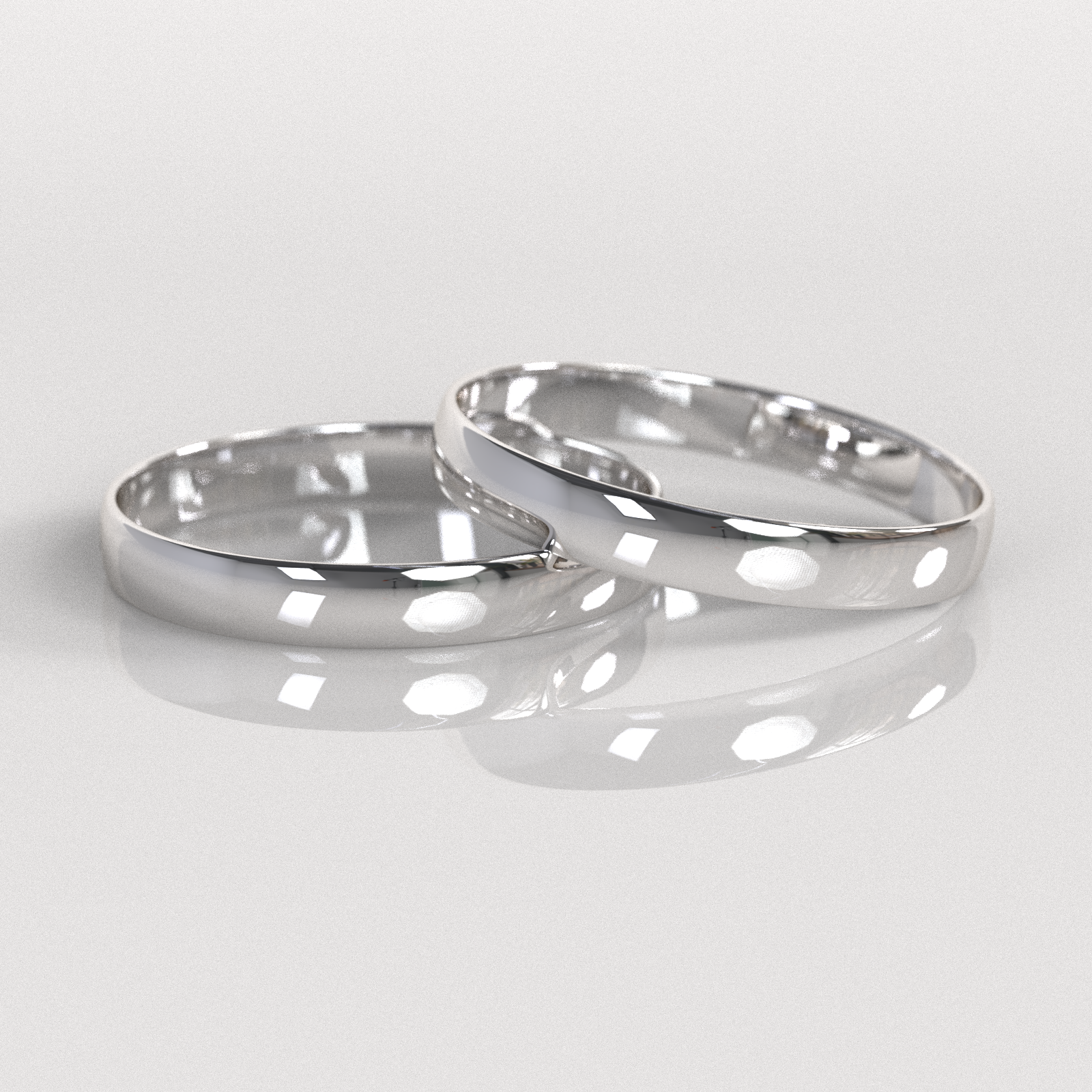 Argollas Media Caña 3mm • 3g - Plata