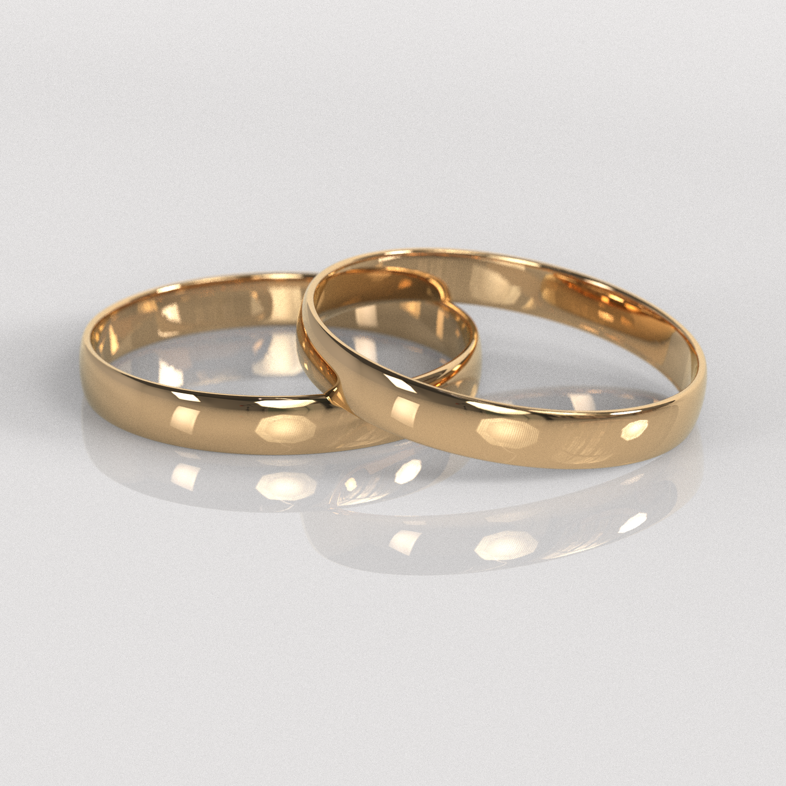 Argollas Media Caña 3mm • 3g - Oro Rosado 18K