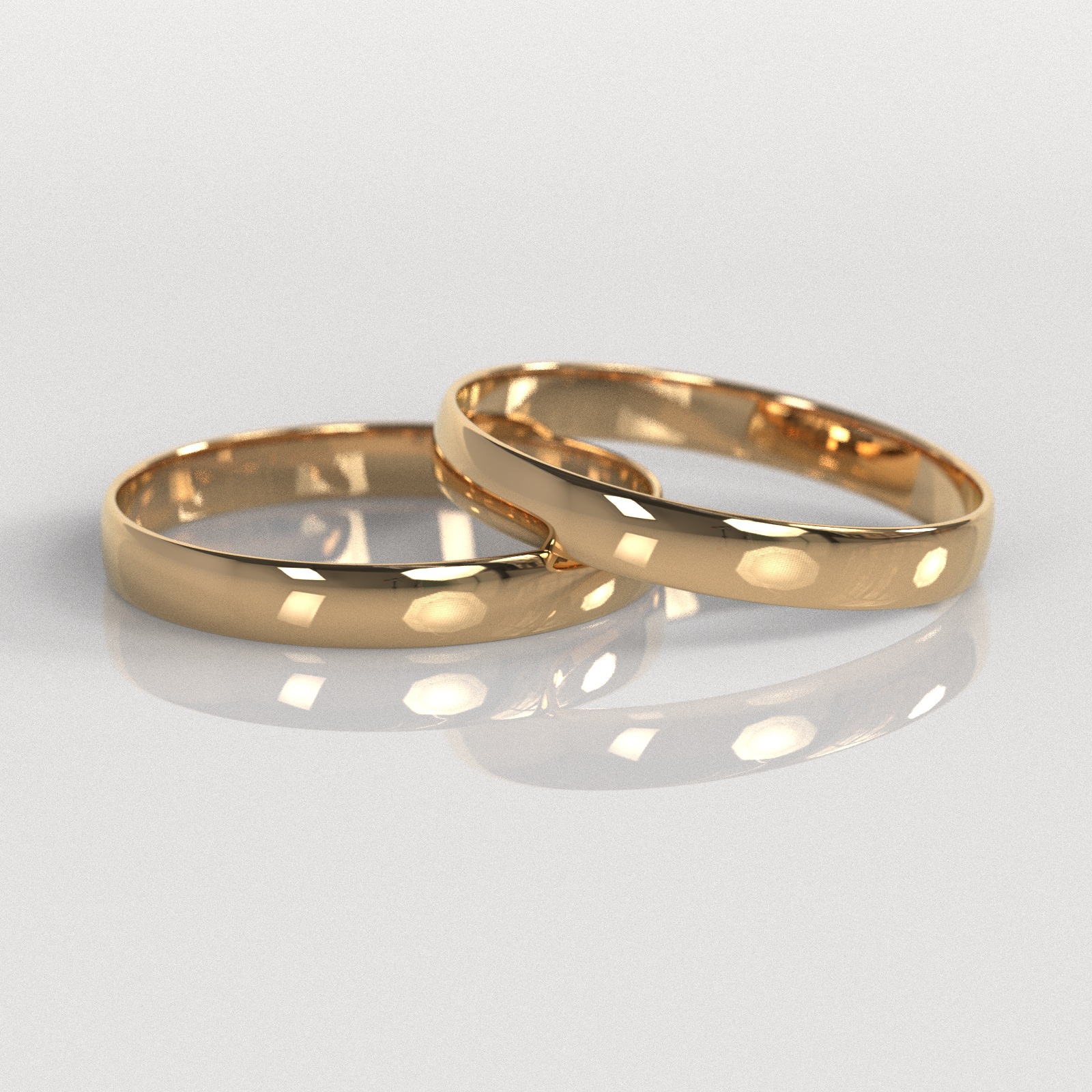 Argollas Media Caña 3mm • 3g - Oro Rosado 18K