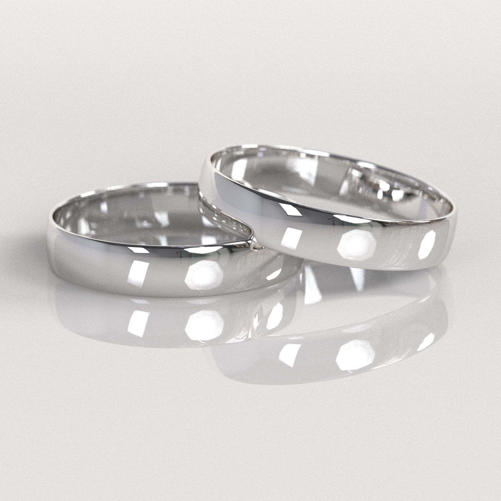 Argollas Media Caña 4mm • 4g - Plata