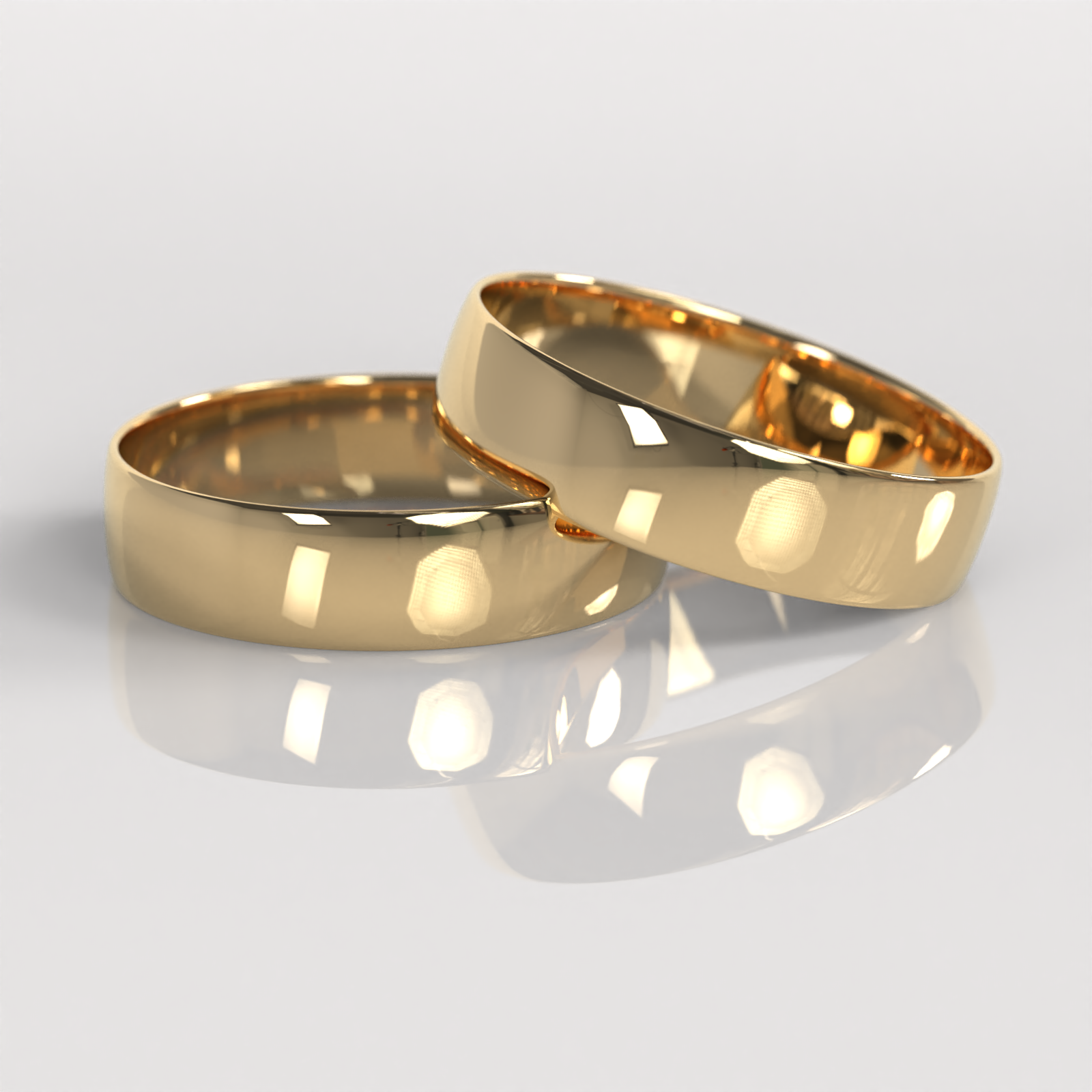 Argollas Media Caña 5mm • 5g - Oro Amarillo 18K