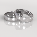 Argollas Media Caña 5mm • 5g - Oro Blanco 18K