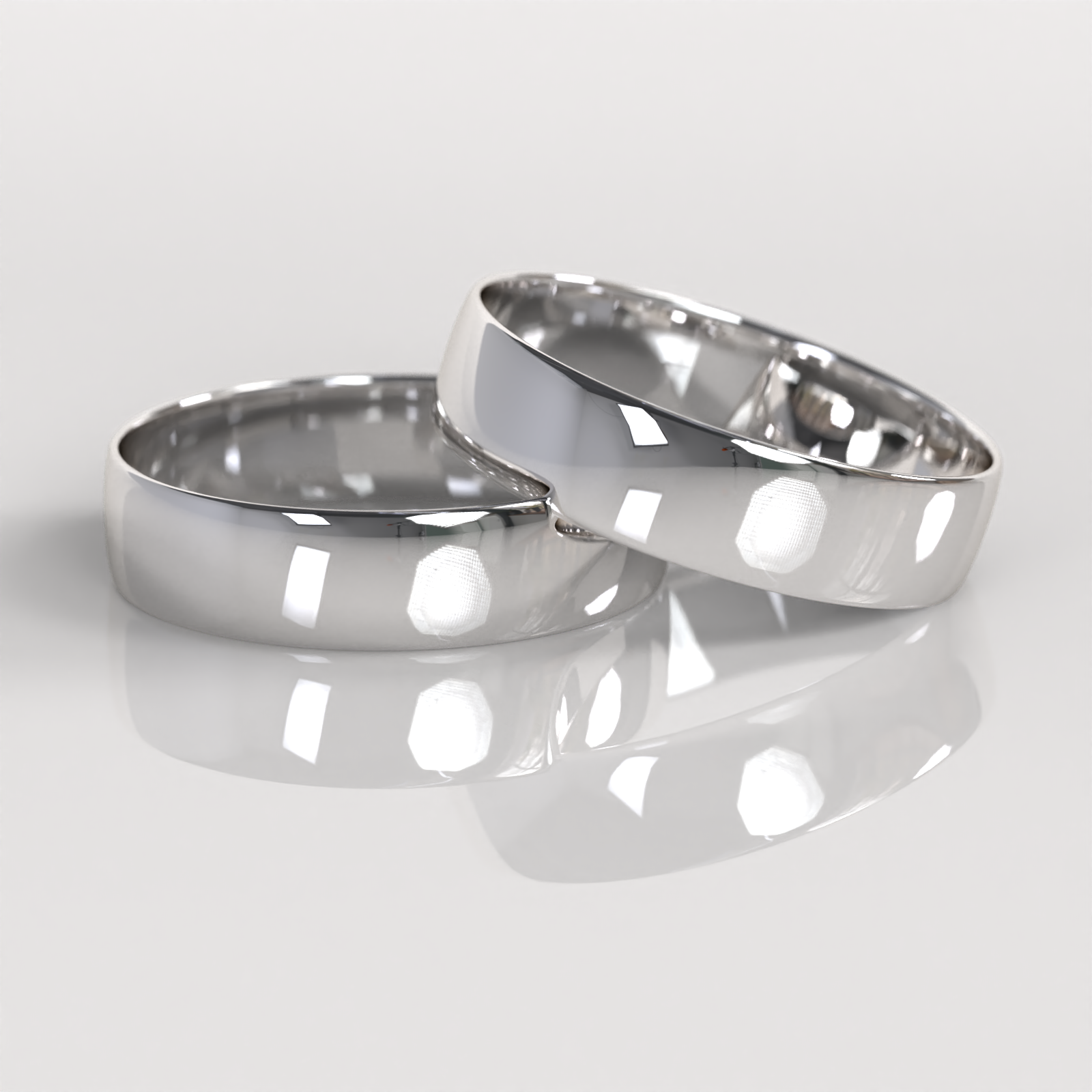 Argollas Media Caña 5mm • 5g - Plata