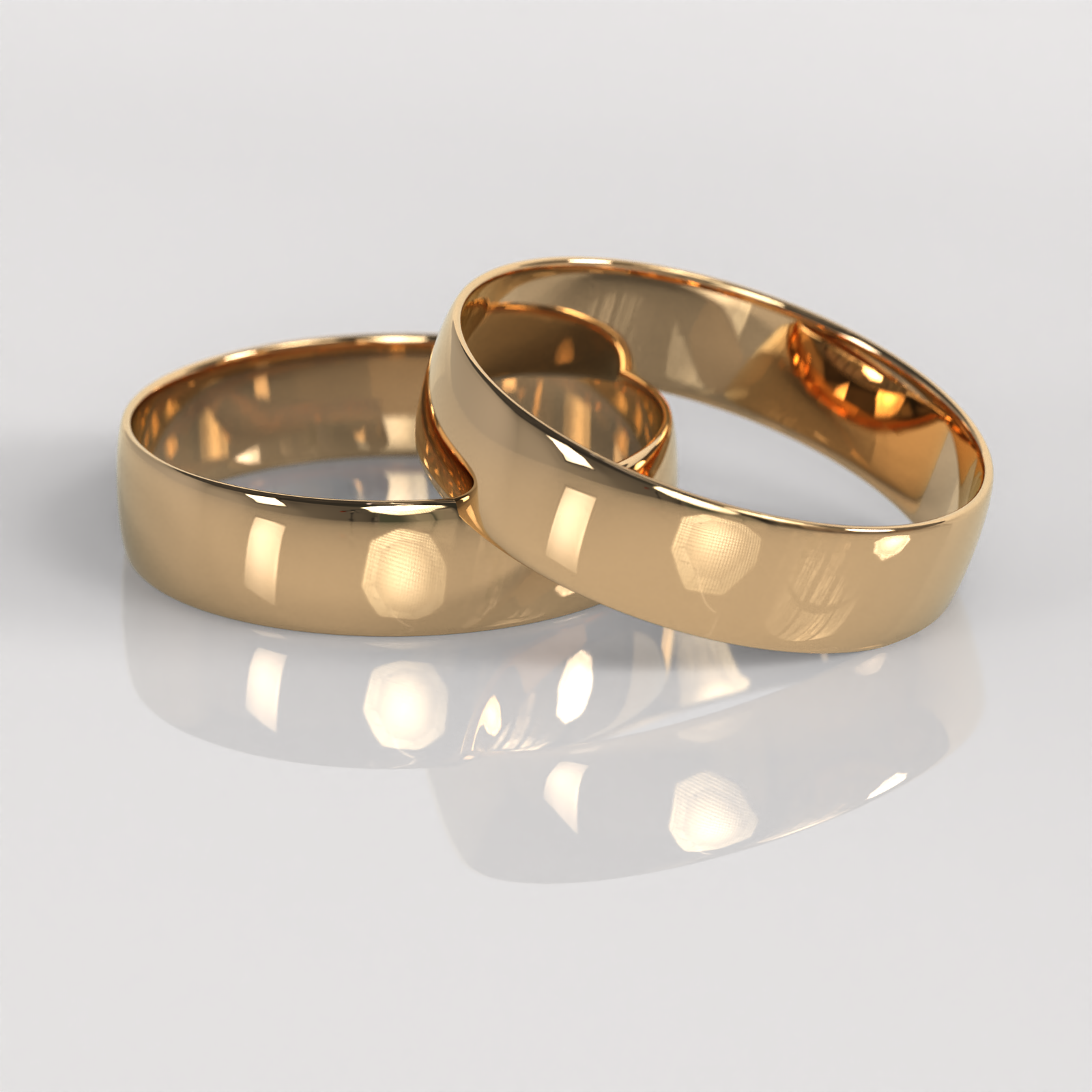 Argollas Media Caña 5mm • 5g - Oro Rosado 18K