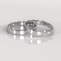 Argollas Tubo 3mm • 3g - Oro Blanco 18K