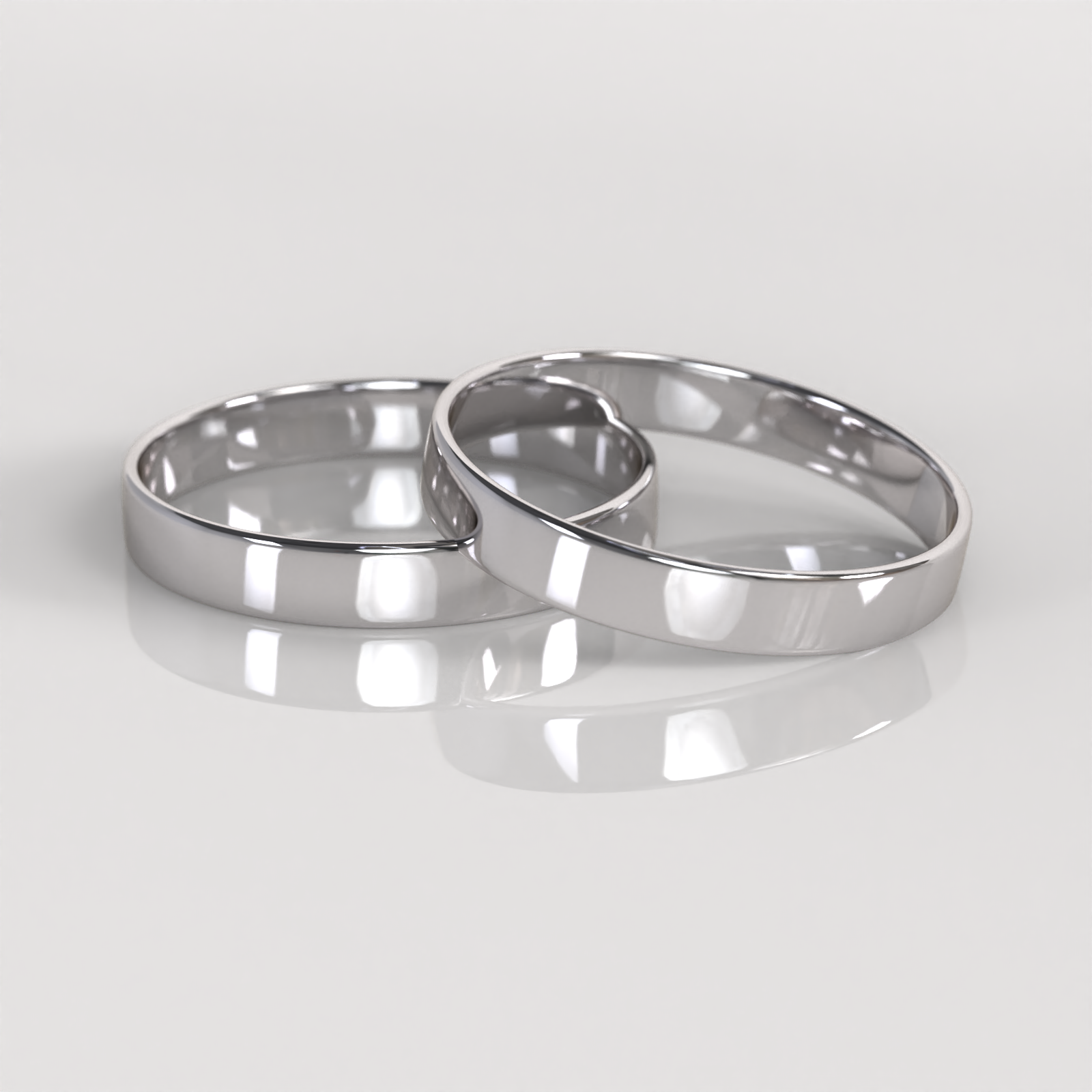 Argollas Tubo 3mm • 3g - Oro Blanco 18K