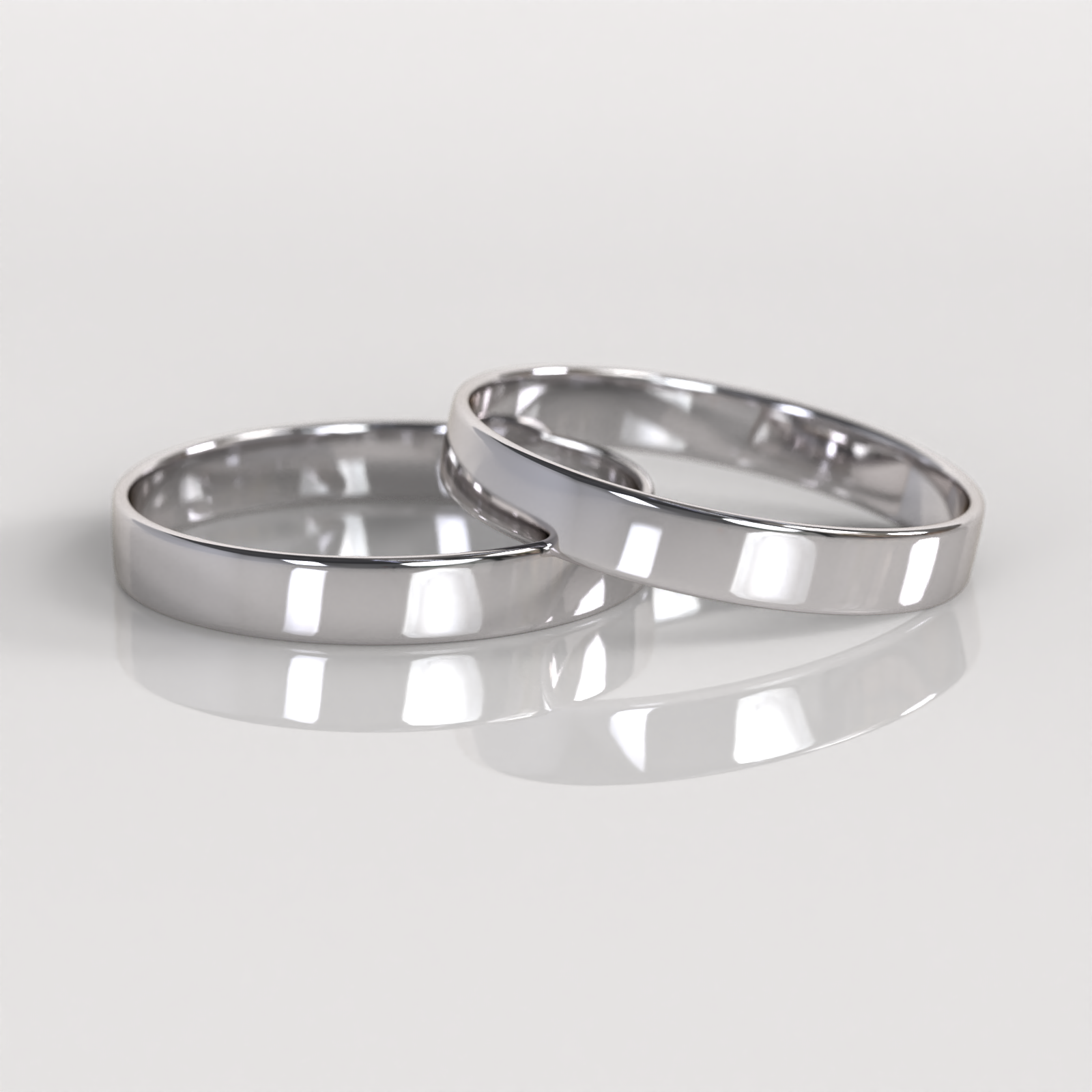 Argollas Tubo 3mm • 3g - Oro Blanco 18K