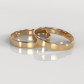 Argollas Tubo 3mm • 3g - Oro Rosado 18K